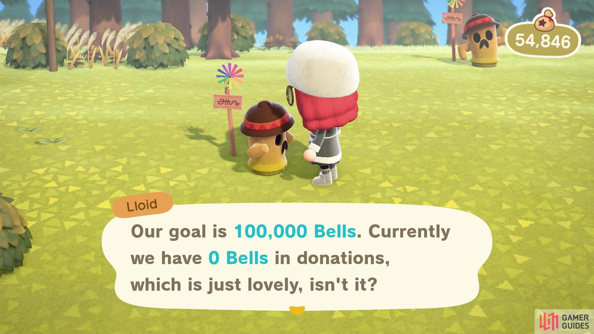 You’ll need 100,000 Bells for Saharah’s shop!