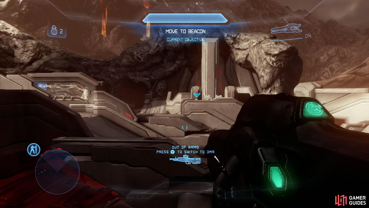 Essentially the same as the sniper rifle, but without the ammo clip. Instead it uses plasma energy, meaning you’ll never have to reload. The negatives though, similar to the other covenant weapons is that there is no way to pick up ammo for them and firing too much, too soon will result in the weapon overheating and being unusable for a short period of time.