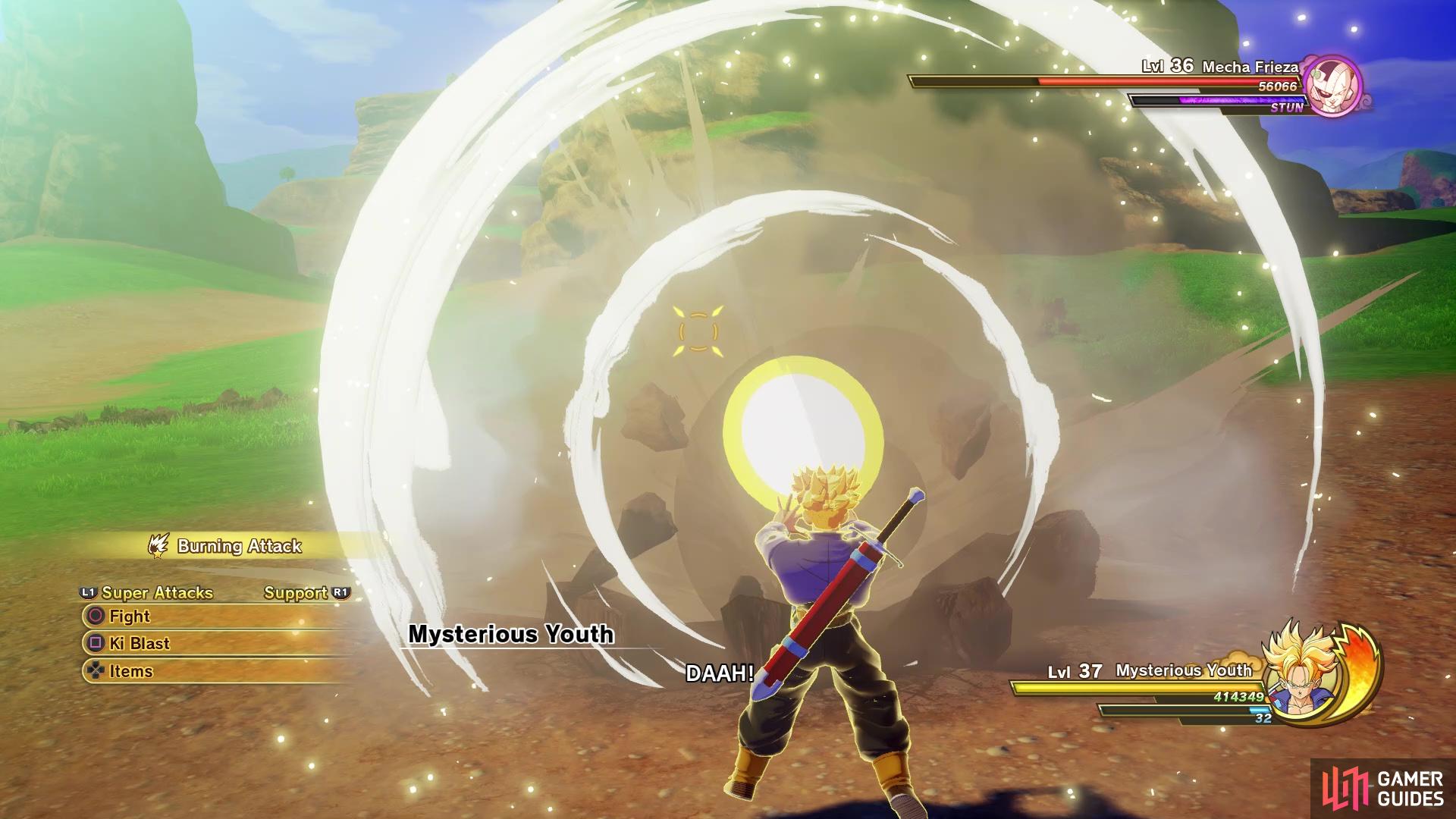 Burning Attack will knock off a good chunk of Frieza’s health