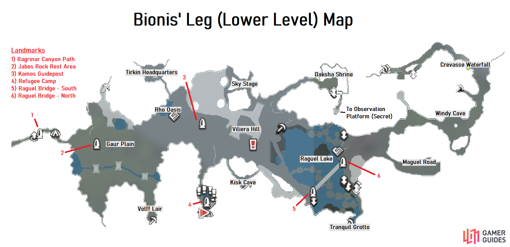 Lower Level Map for Bionis’ Leg
