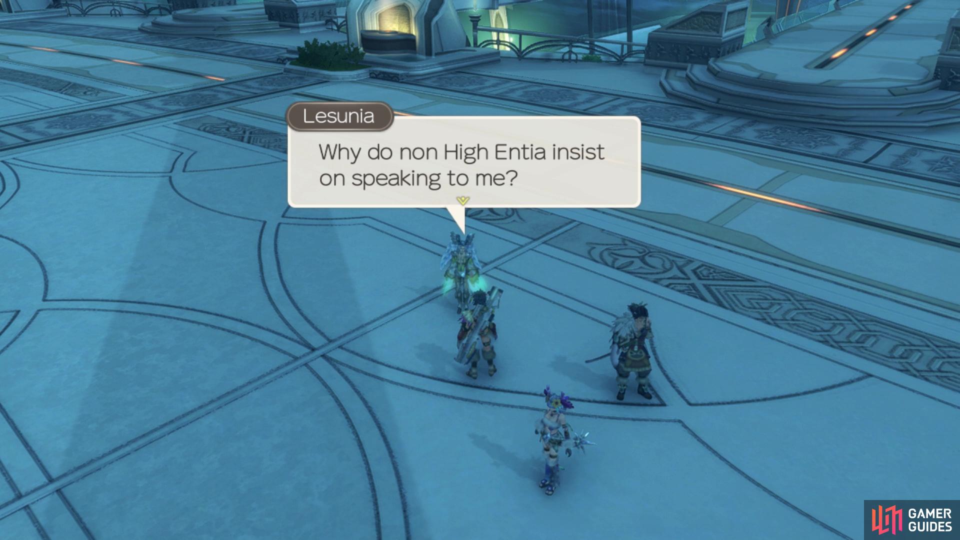 Lesunia will not speak with anyone but Melia, so make sure she’s in the lead
