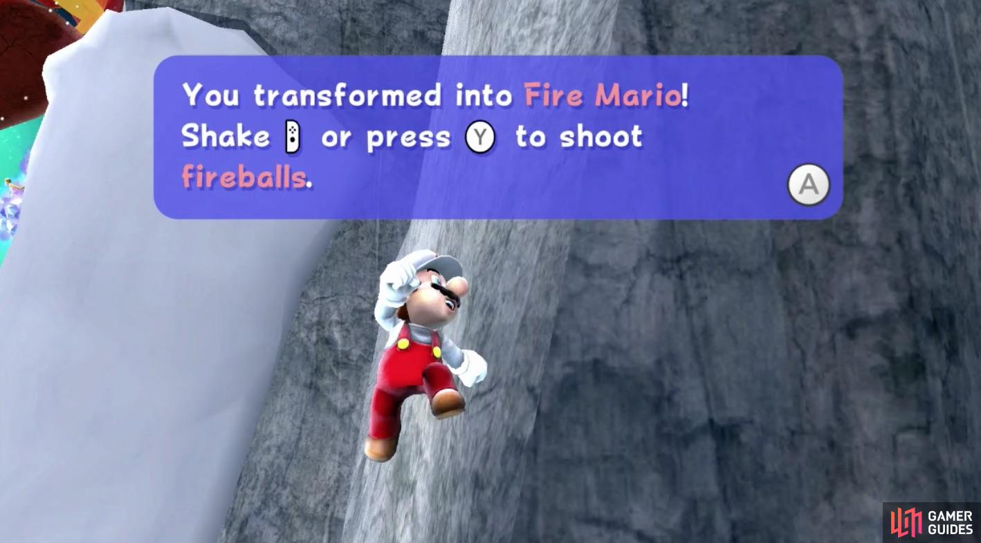 When you become Fire Mario you can now shoot fireballs to defeat a lot of enemies.