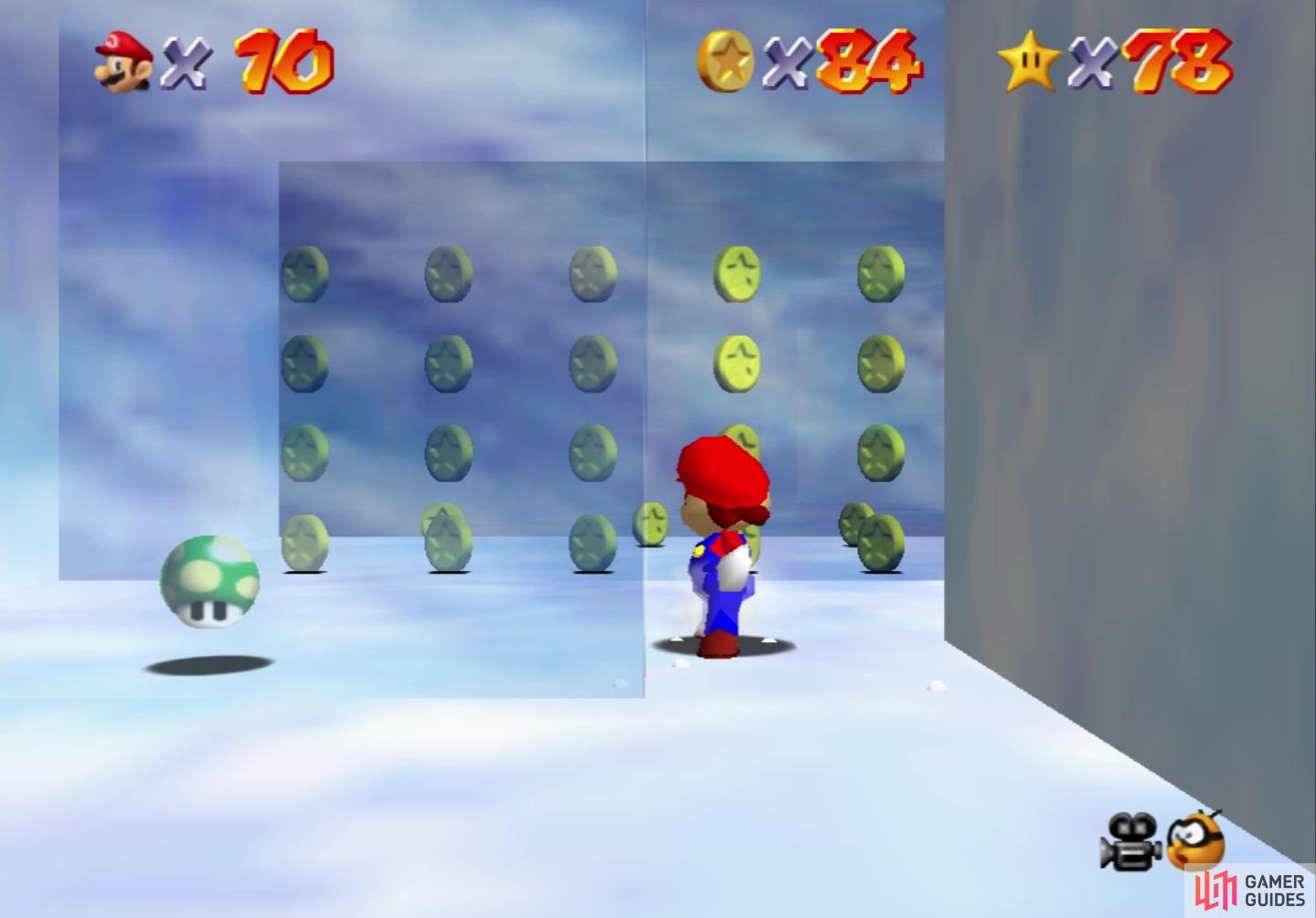 There’s a lot of coins in the one ice wall inside the igloo