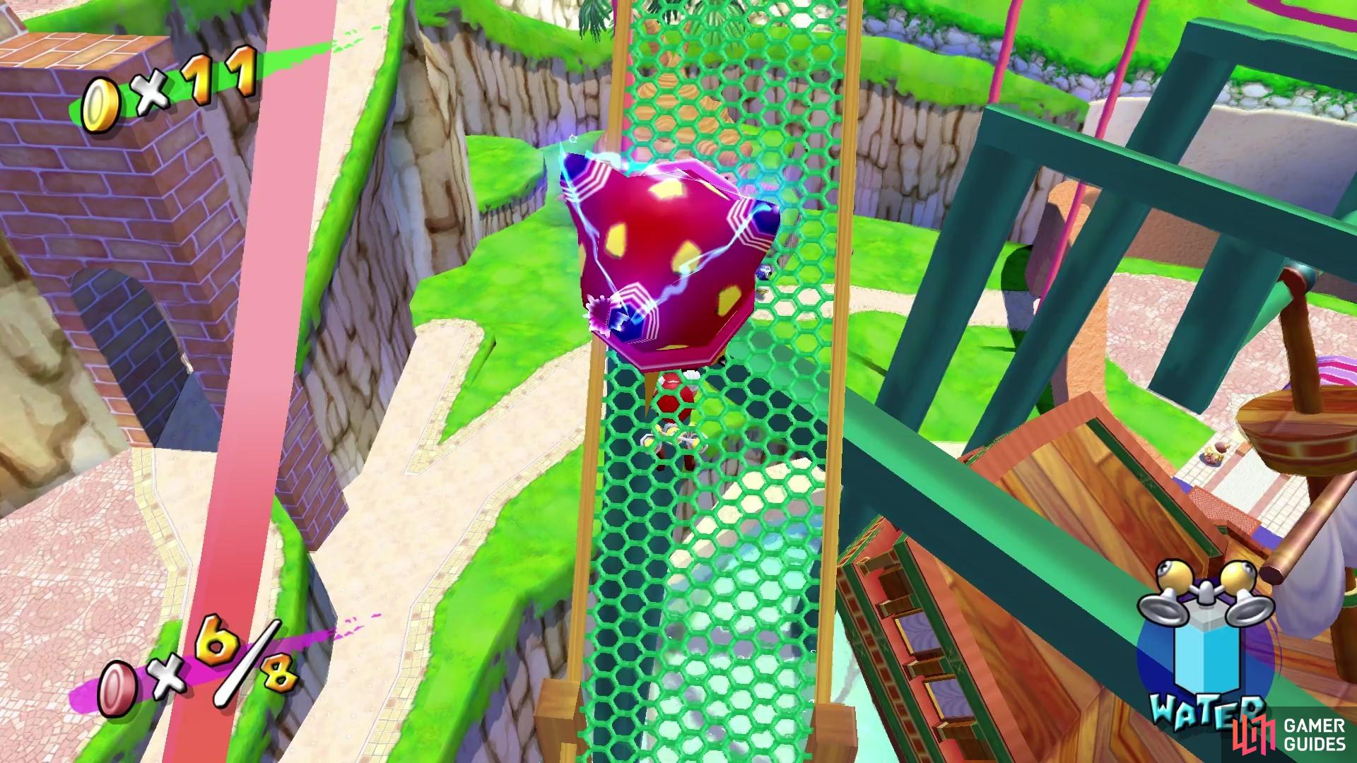 Get rid of the electrokoopas by bumping them off the paths, so they don’t electrocute you!