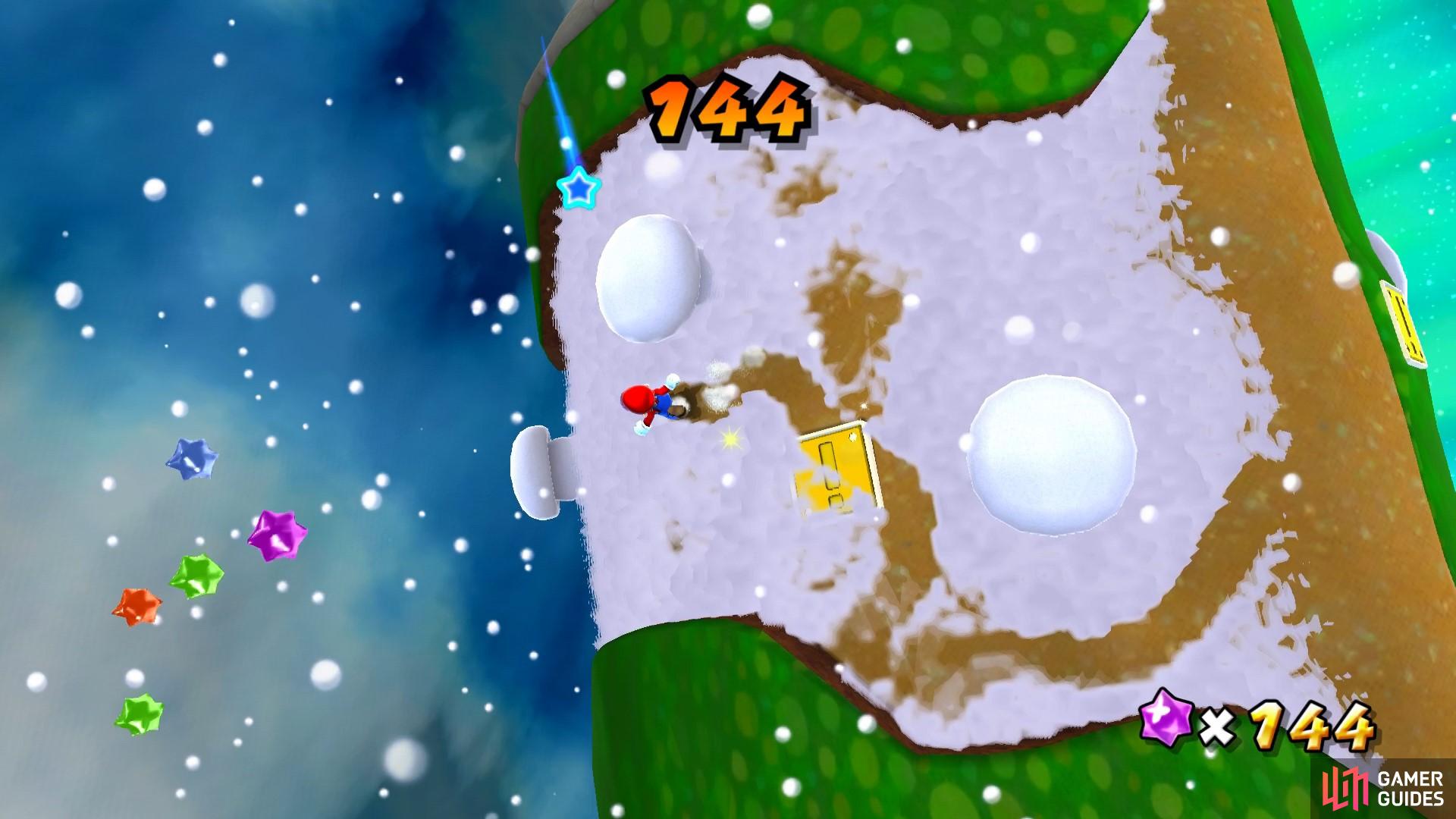 You’ll need to use your star cursor to get rid of the snow.