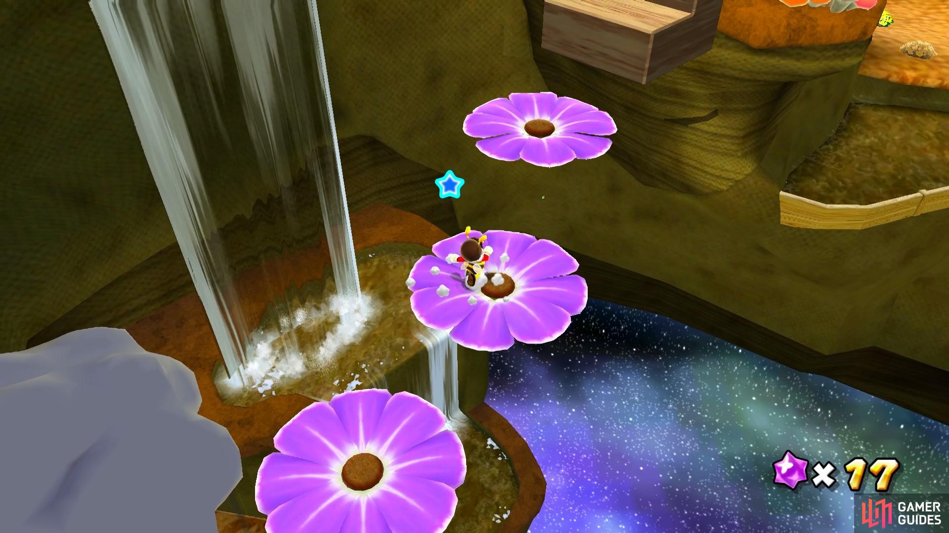 You can’t jump on the flowers unless you’re Bee Mario.