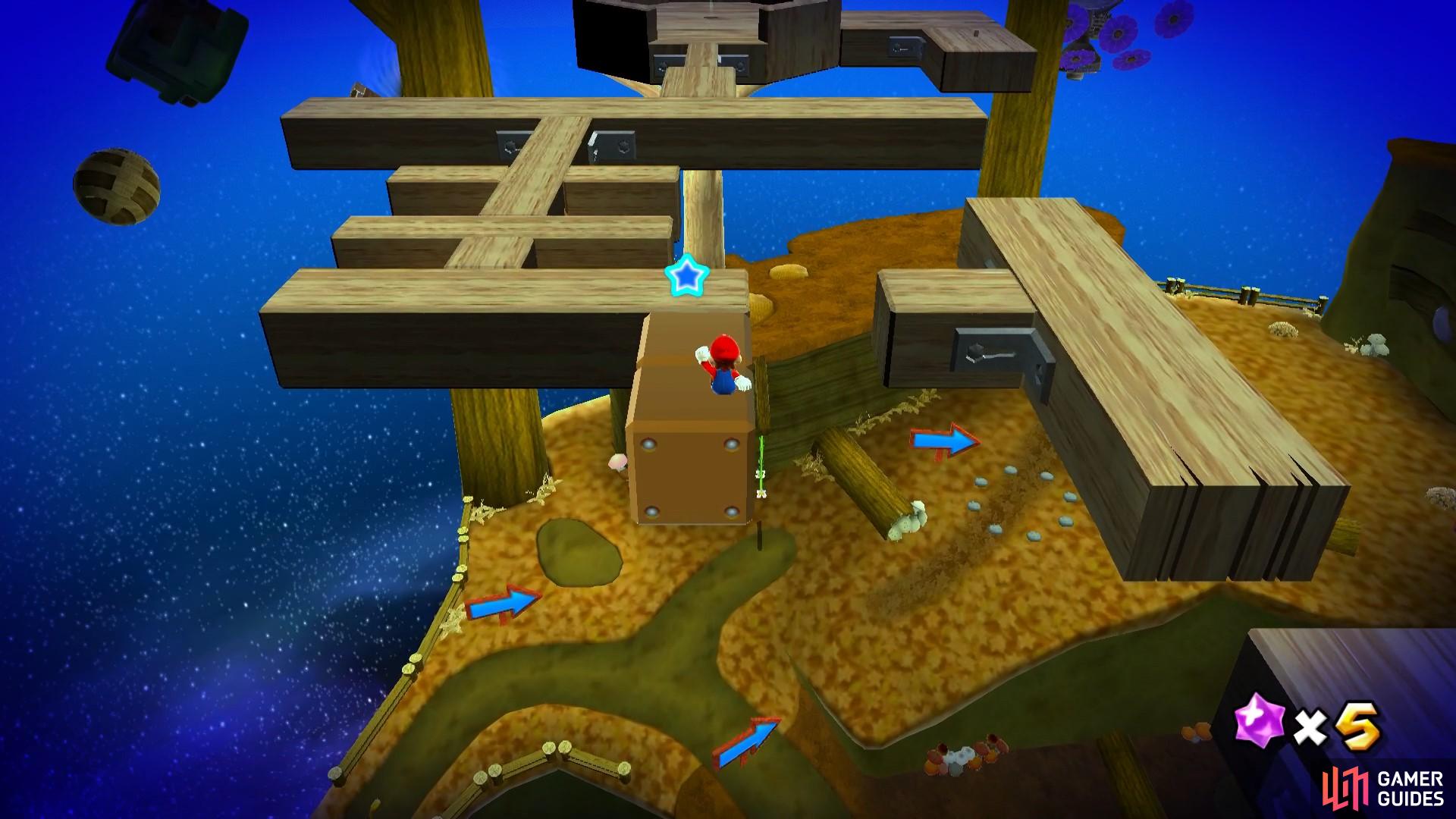 You’ll need to use some shortcuts to get ahead of Cosmic Mario.
