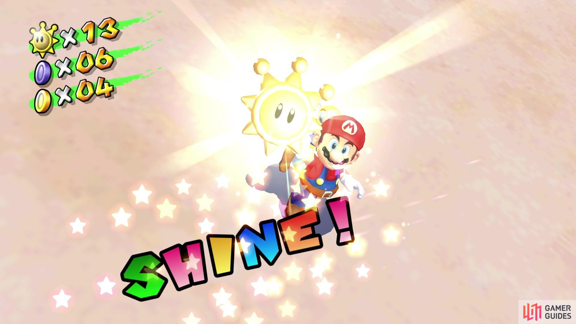 When you’ve gotten rid of all 6 of the plungelos, you’ll be able to grab a Shine from the beach!