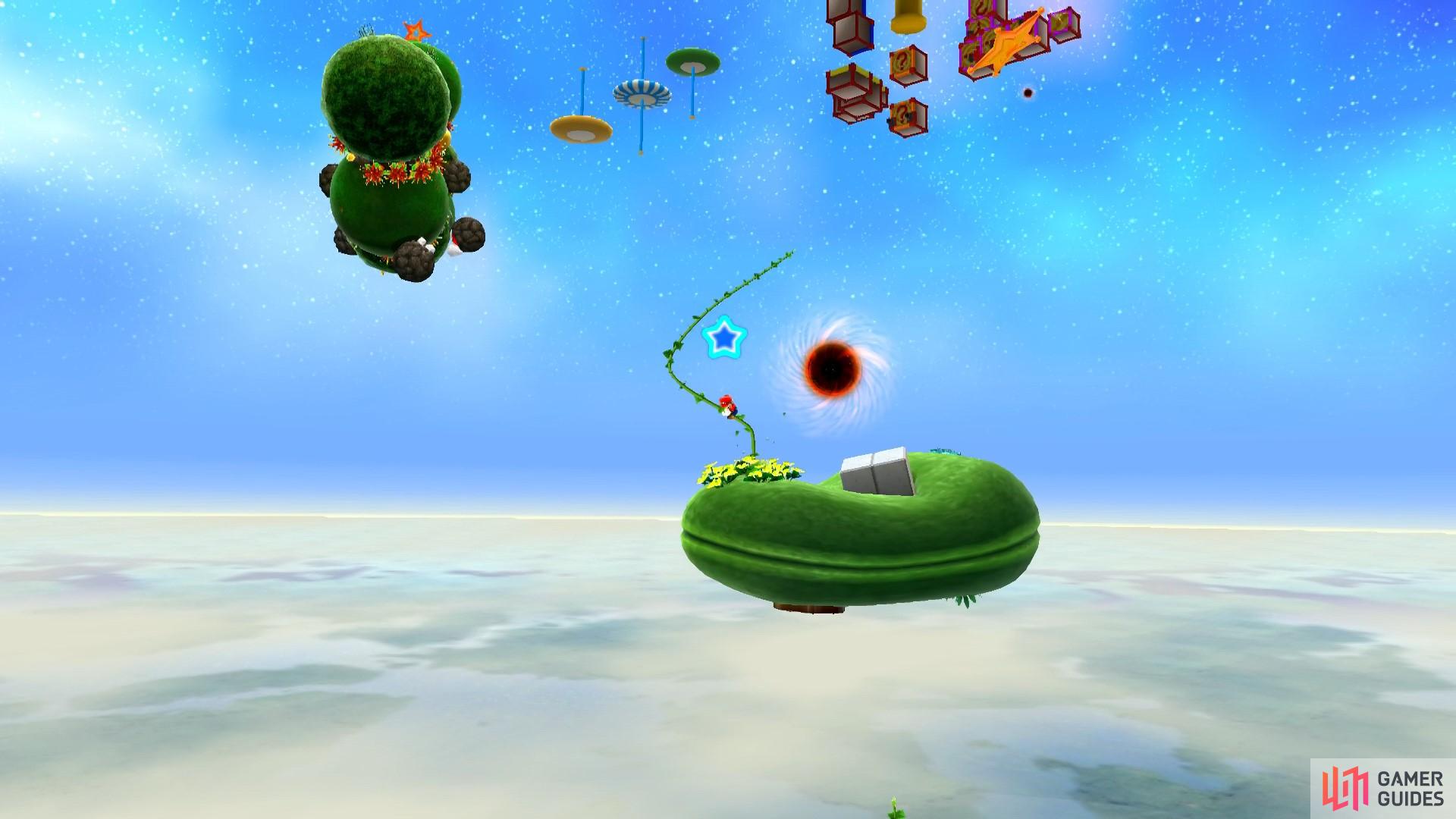 Defeat the Piranha Plants to spawn Sproutle Vines.