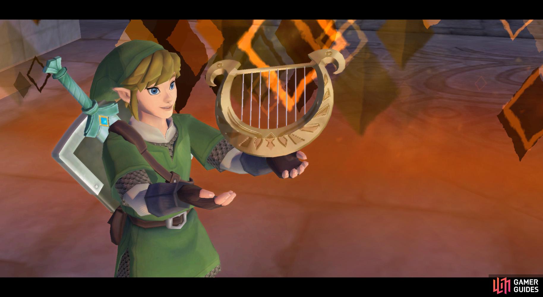 No Zelda for you today, Link, but you can keep her harp.