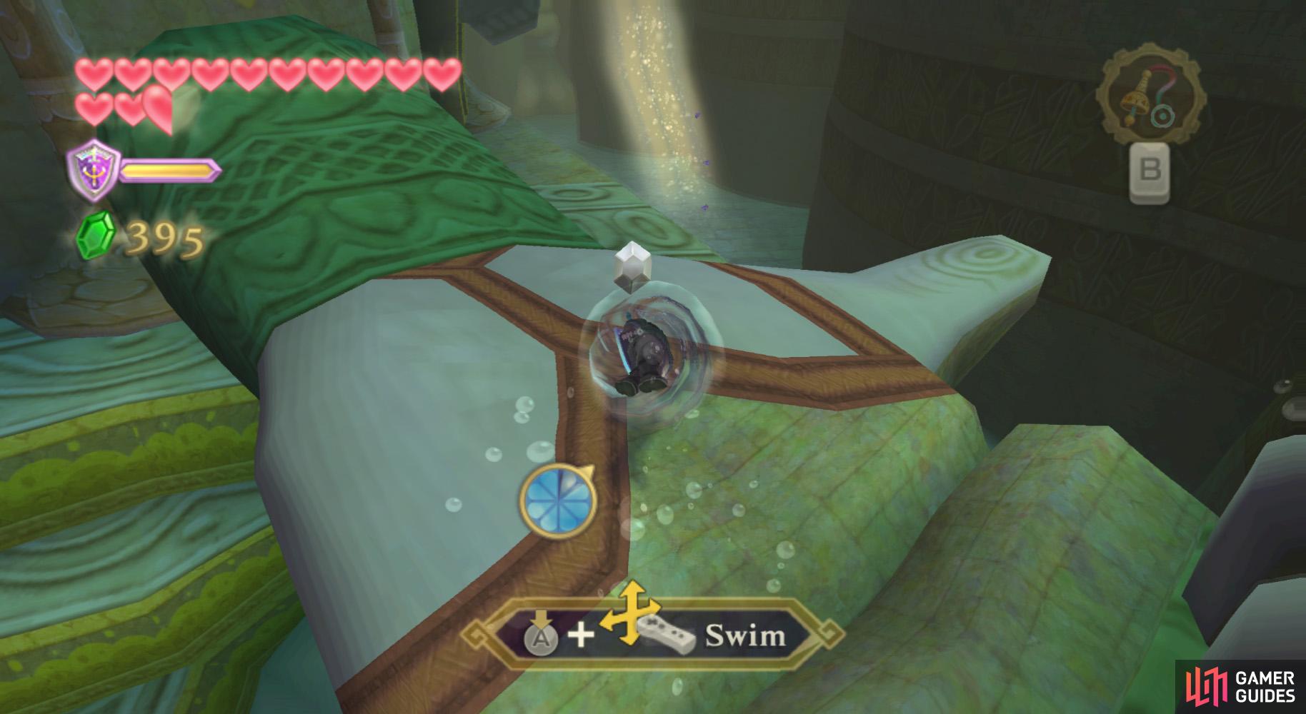 When youve got some free time, use a spin attack to collect the Silver Rupees in the first area without being grabbed.