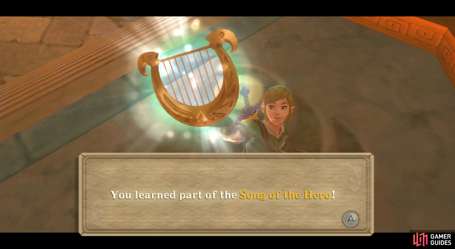 Beyond, youll learn one of the parts of the Song of the Hero.