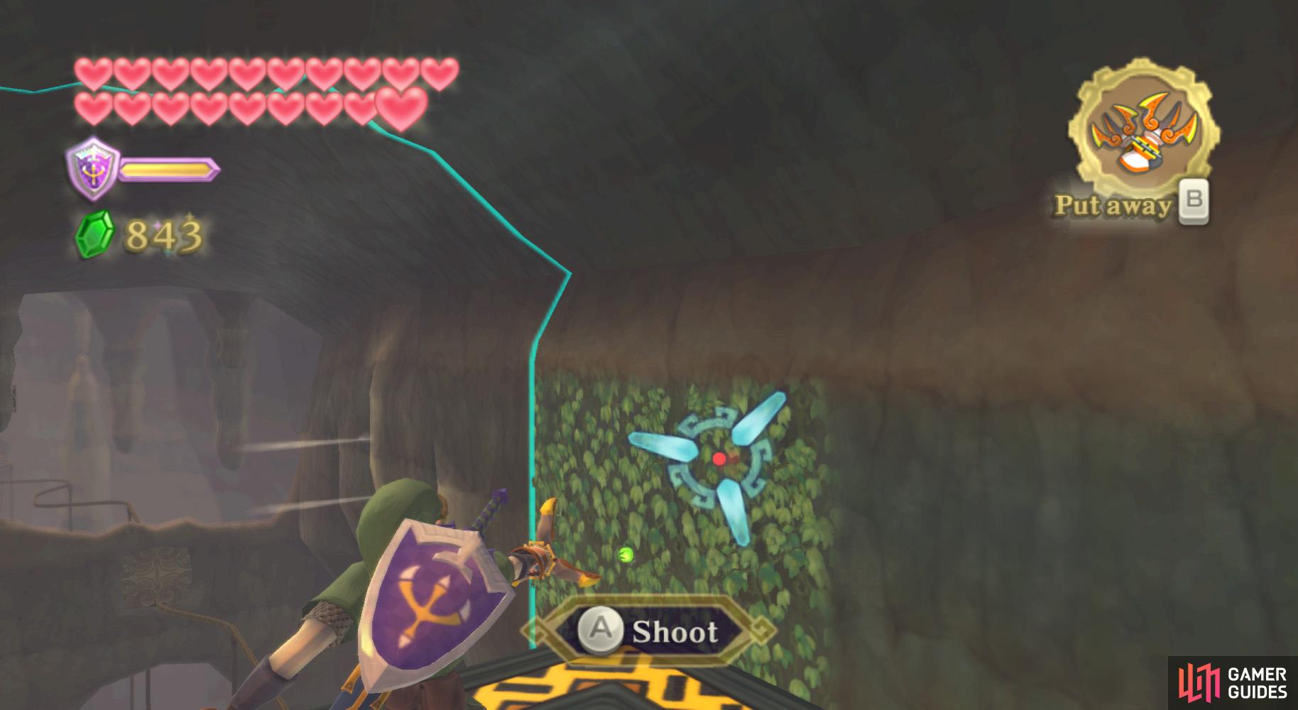 Besides the newly appearing platforms, also look out for vines on the wall.