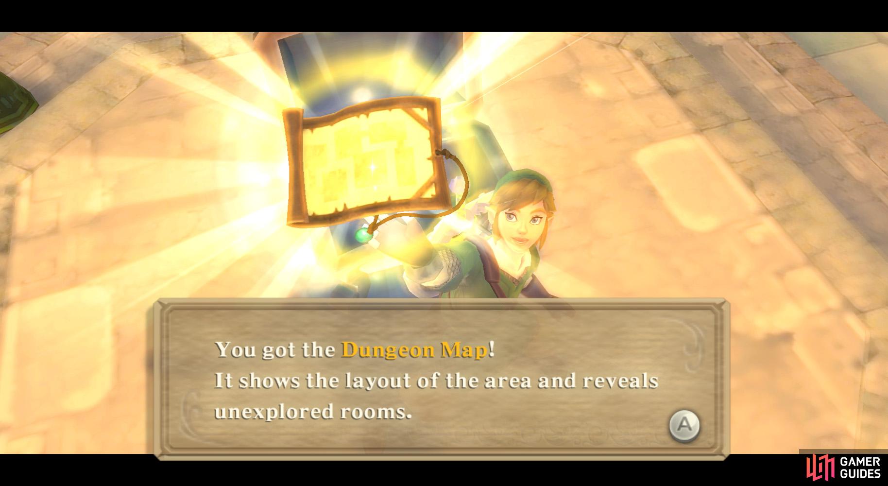 Youll obtain the Dungeon Map right at the beginning.