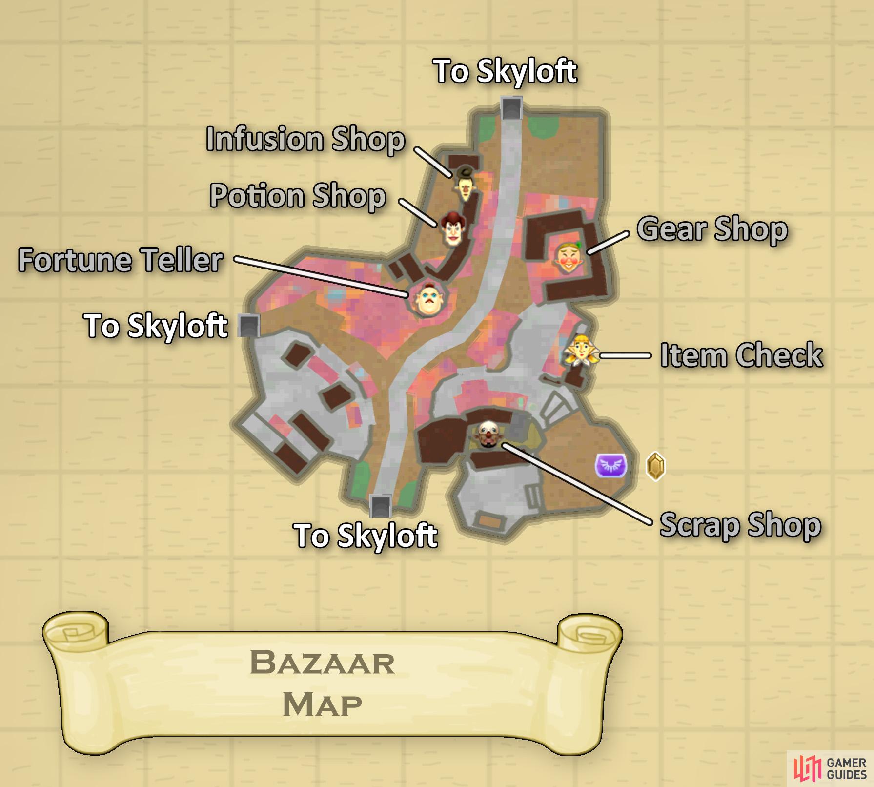 Map of the Bazaar.