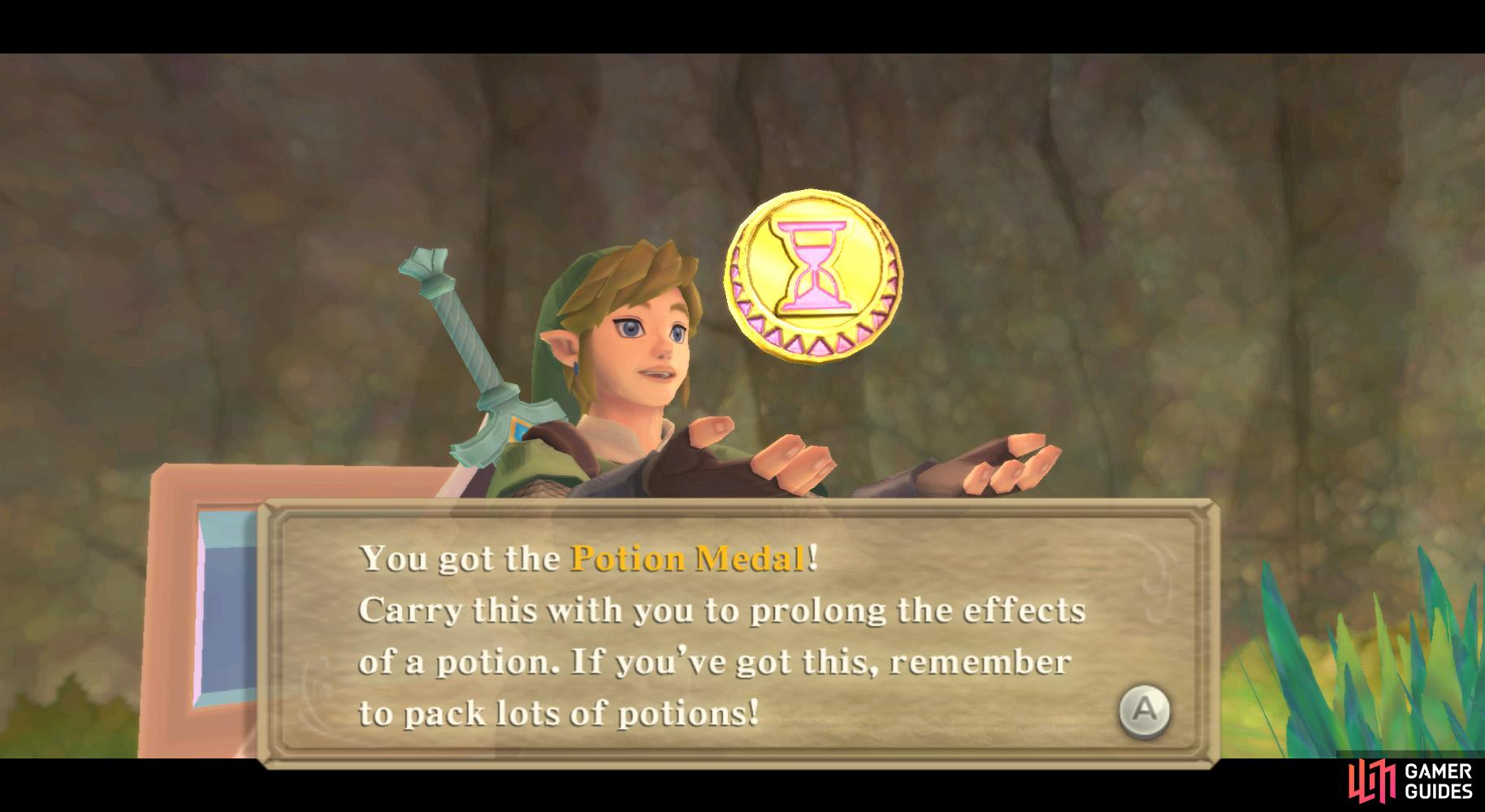 This medal makes potion effects last longer than normal.