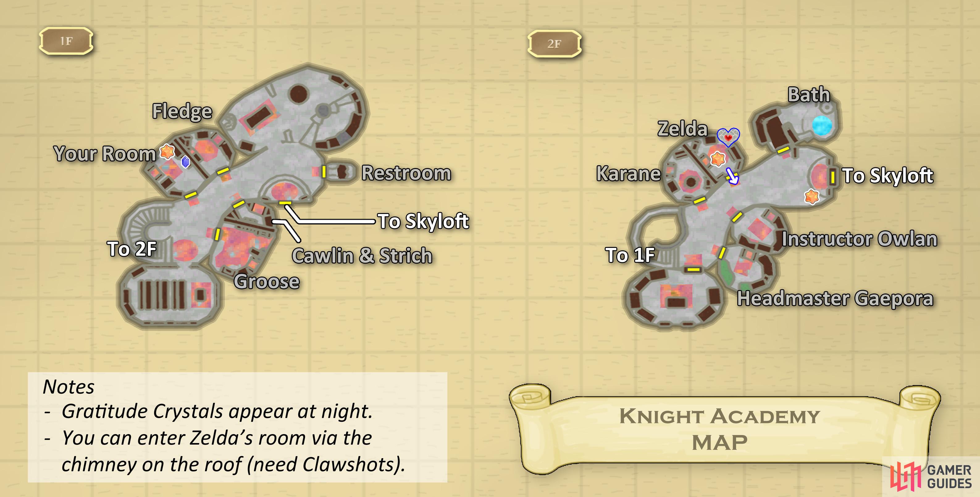 Map of the Knight Academy.
