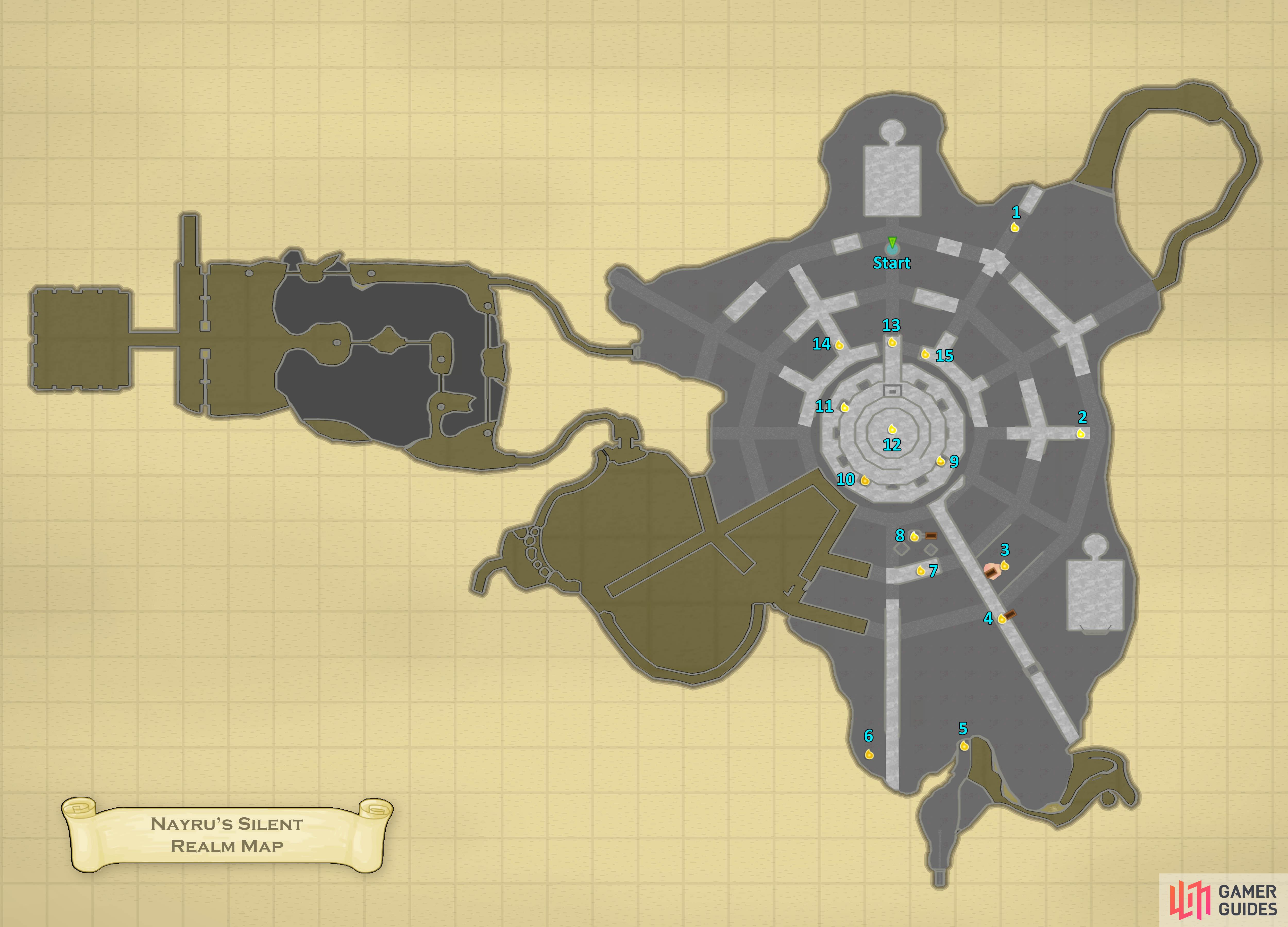 Map of Nayru's Silent Realm.
