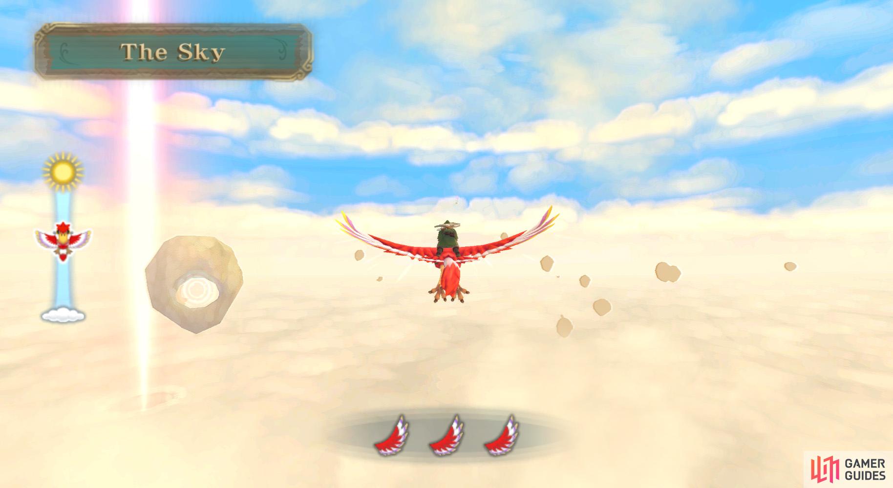 Link flying on his Loftwing.
