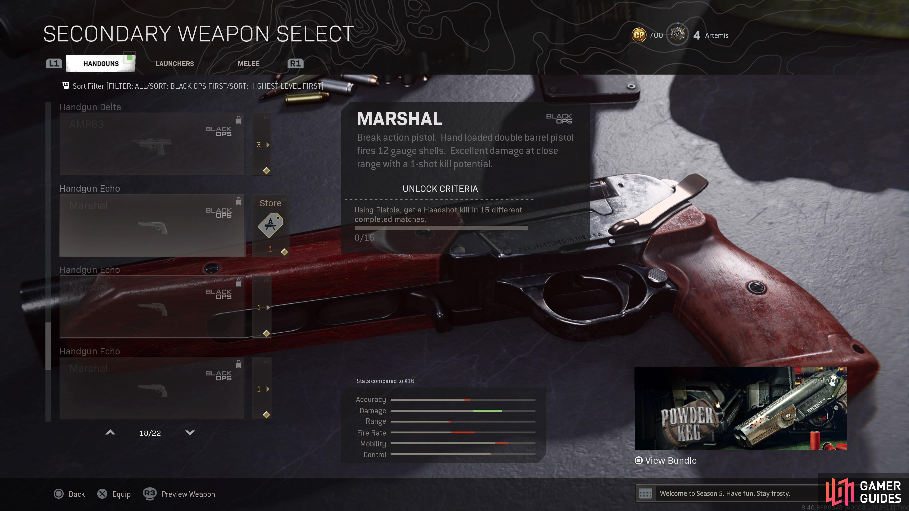 Overview of the Marshal Pistol