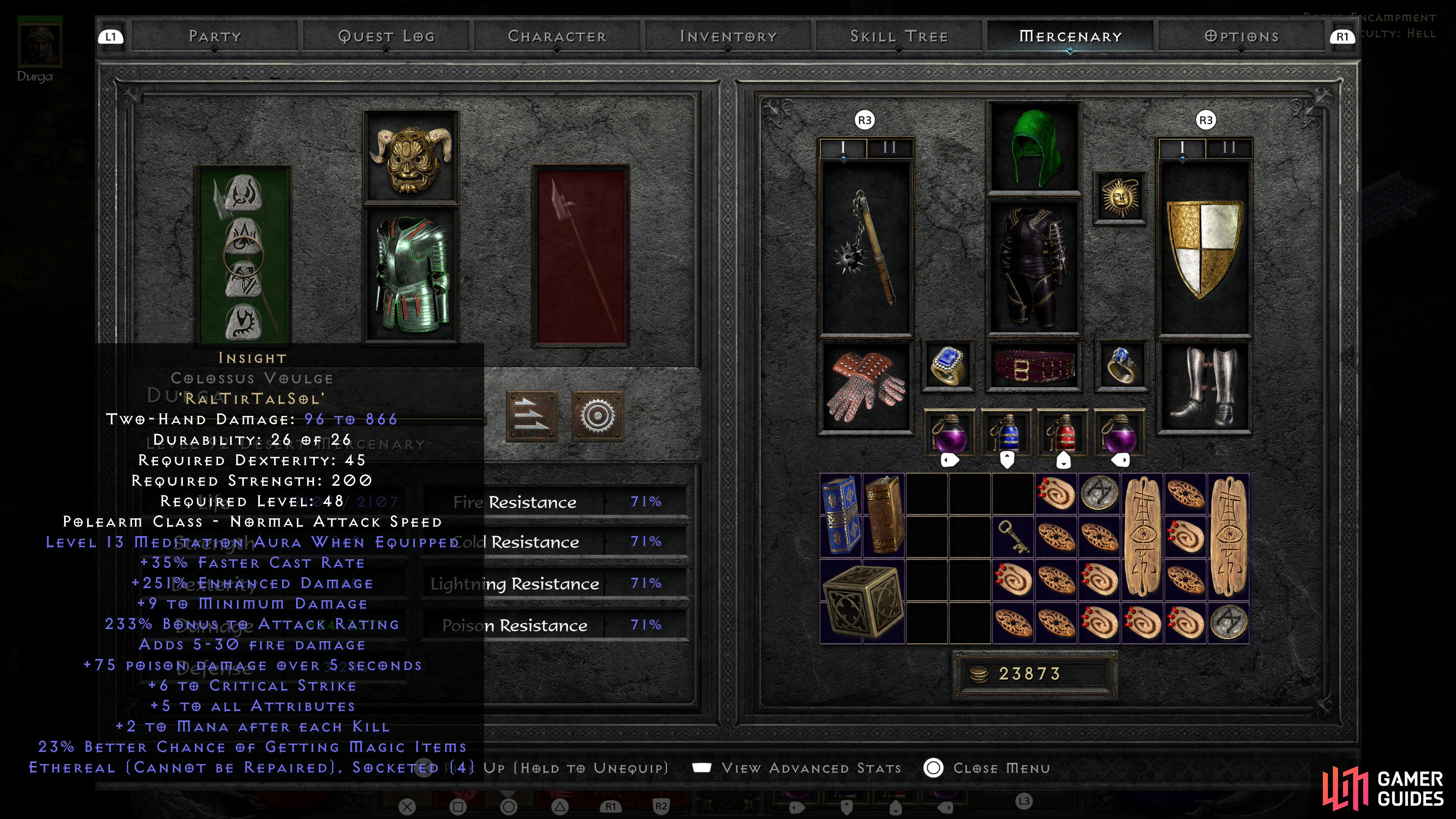 D2R - Diablo 2 Resurrected - Full Hammer character including merc