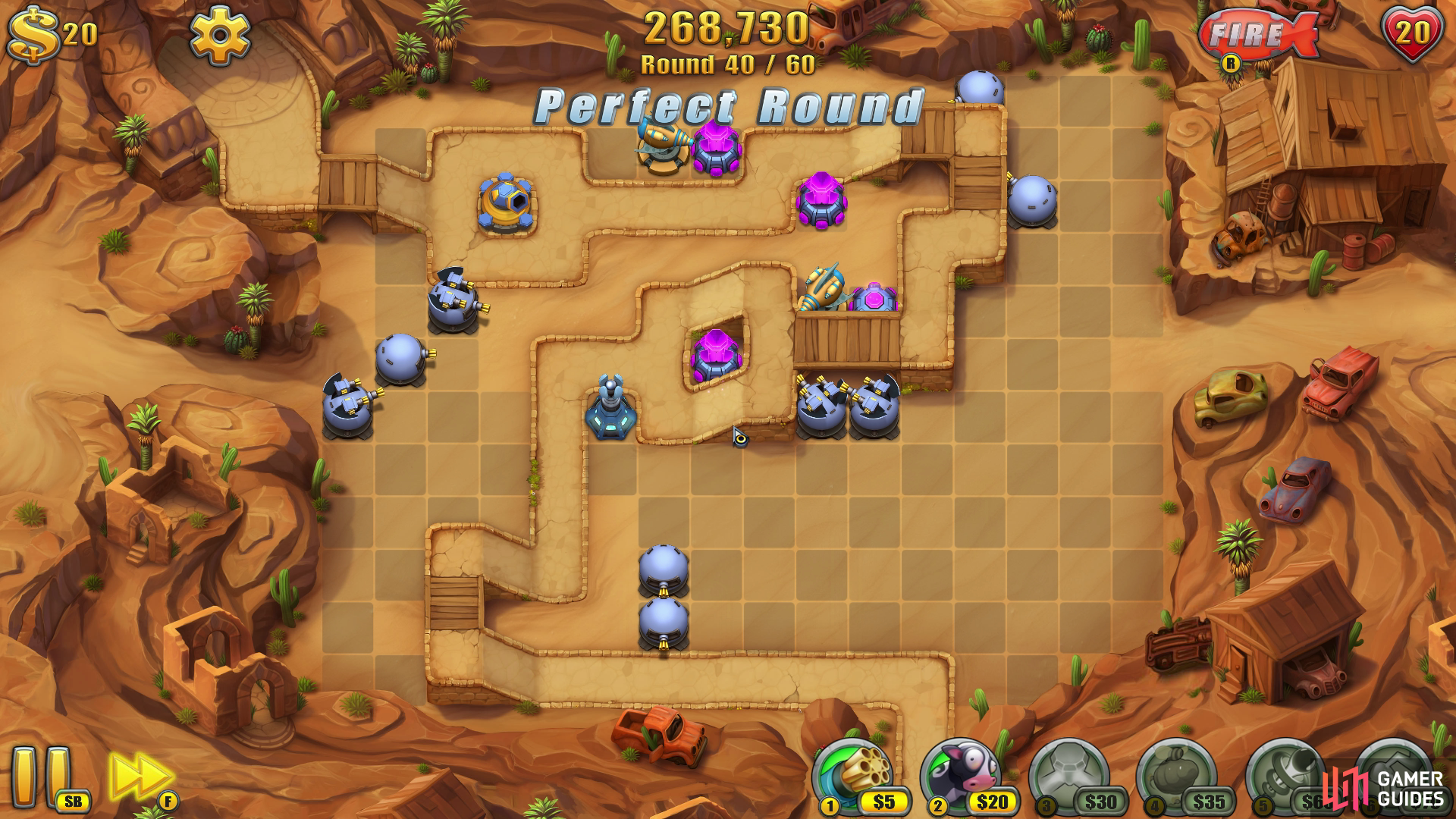 It’s always wise to use runner-neutral towers on a map with multiple runner varieties. This ensures they’ll all take guaranteed damage at the same rate.