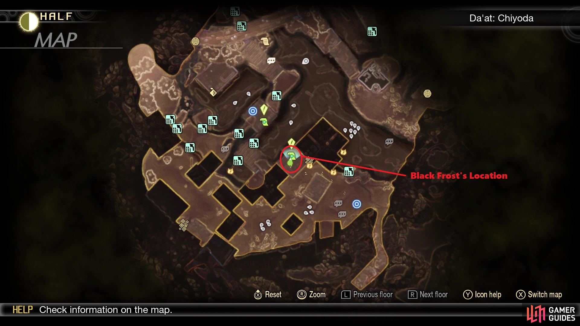 Black Frost’s location for A Sobering Standoff