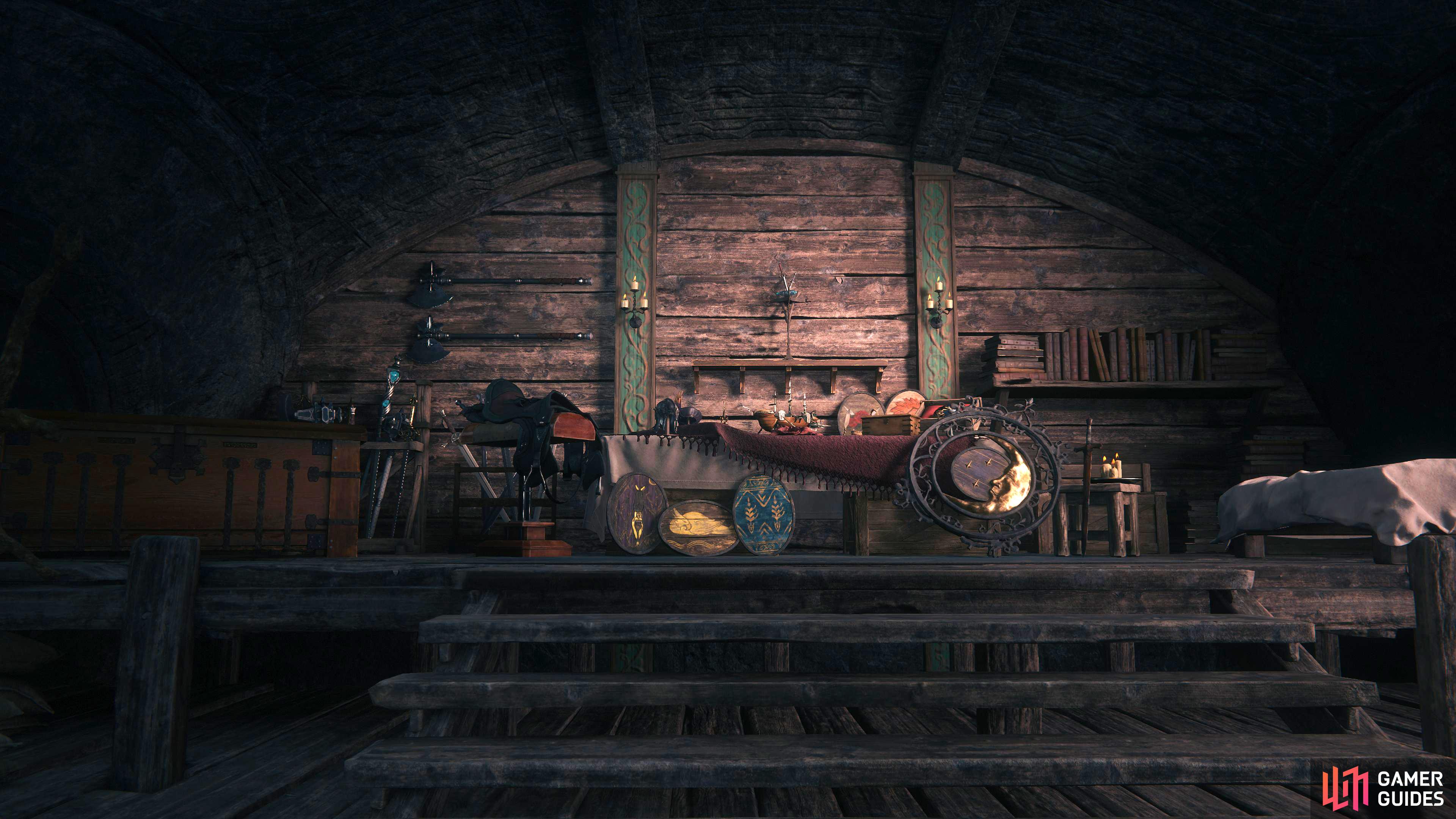 You can view your curiosities in Clive’s Chambers in the Hideaway.
