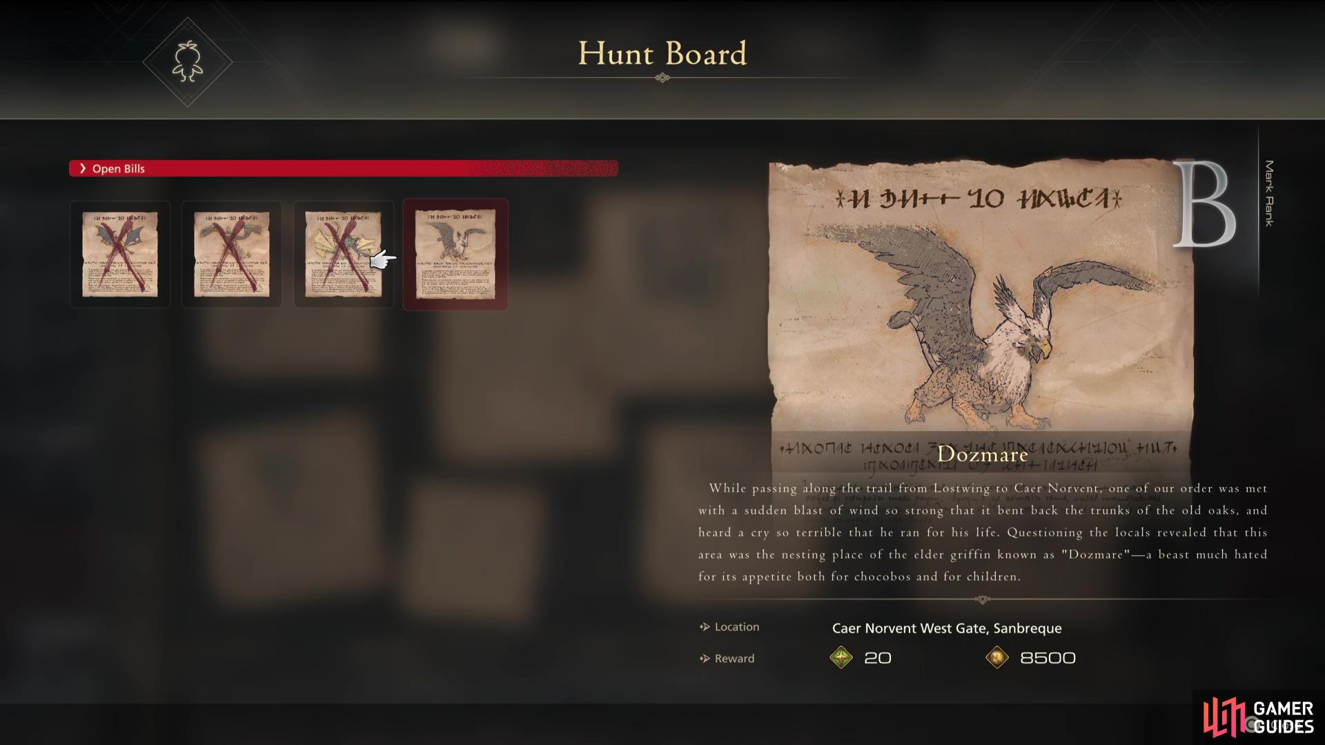 You can find the Hunt Locations by reading the Mark Bills on the Hunt Board