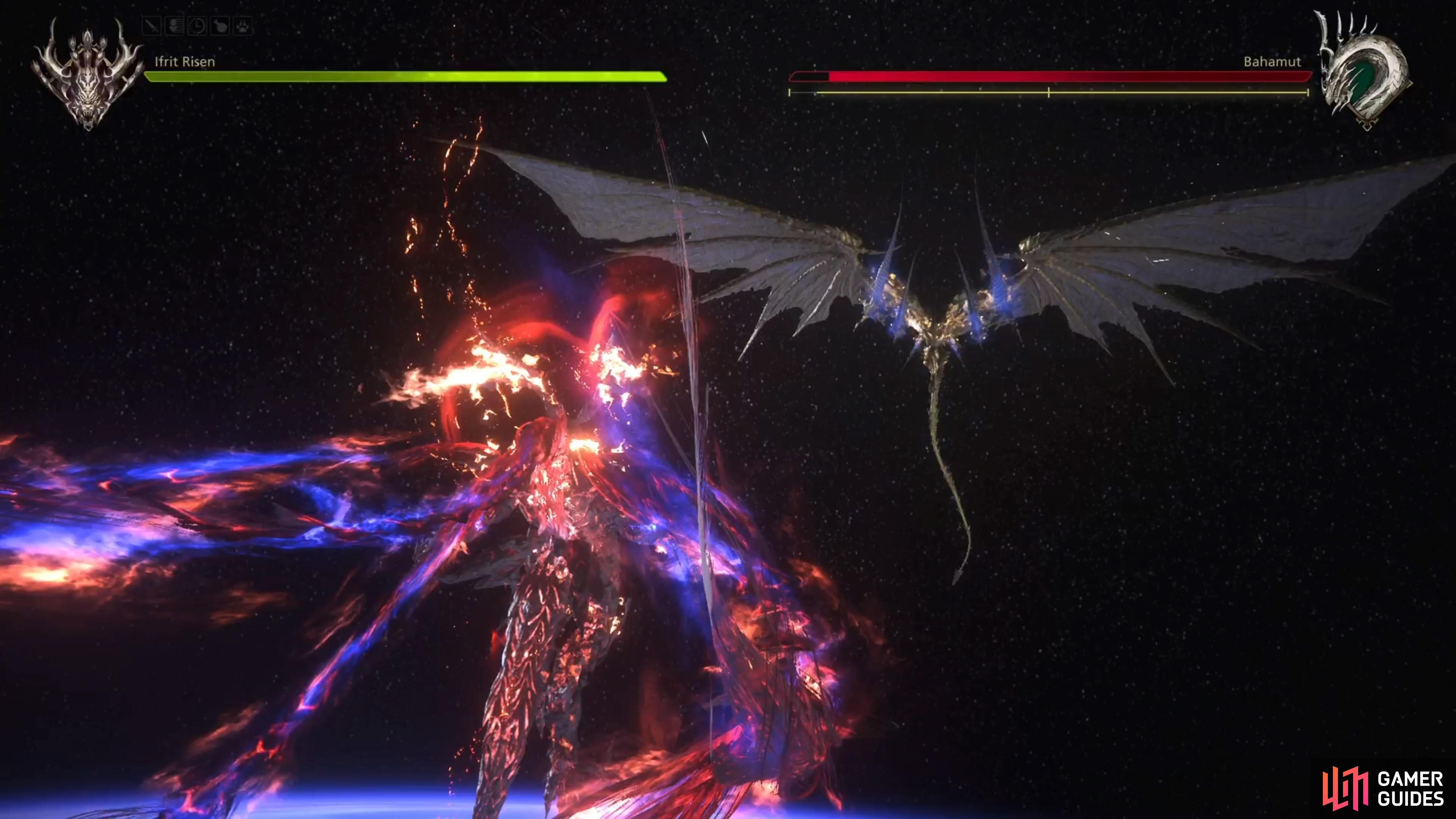 The second fight against Bahamut will immediately follow the first.