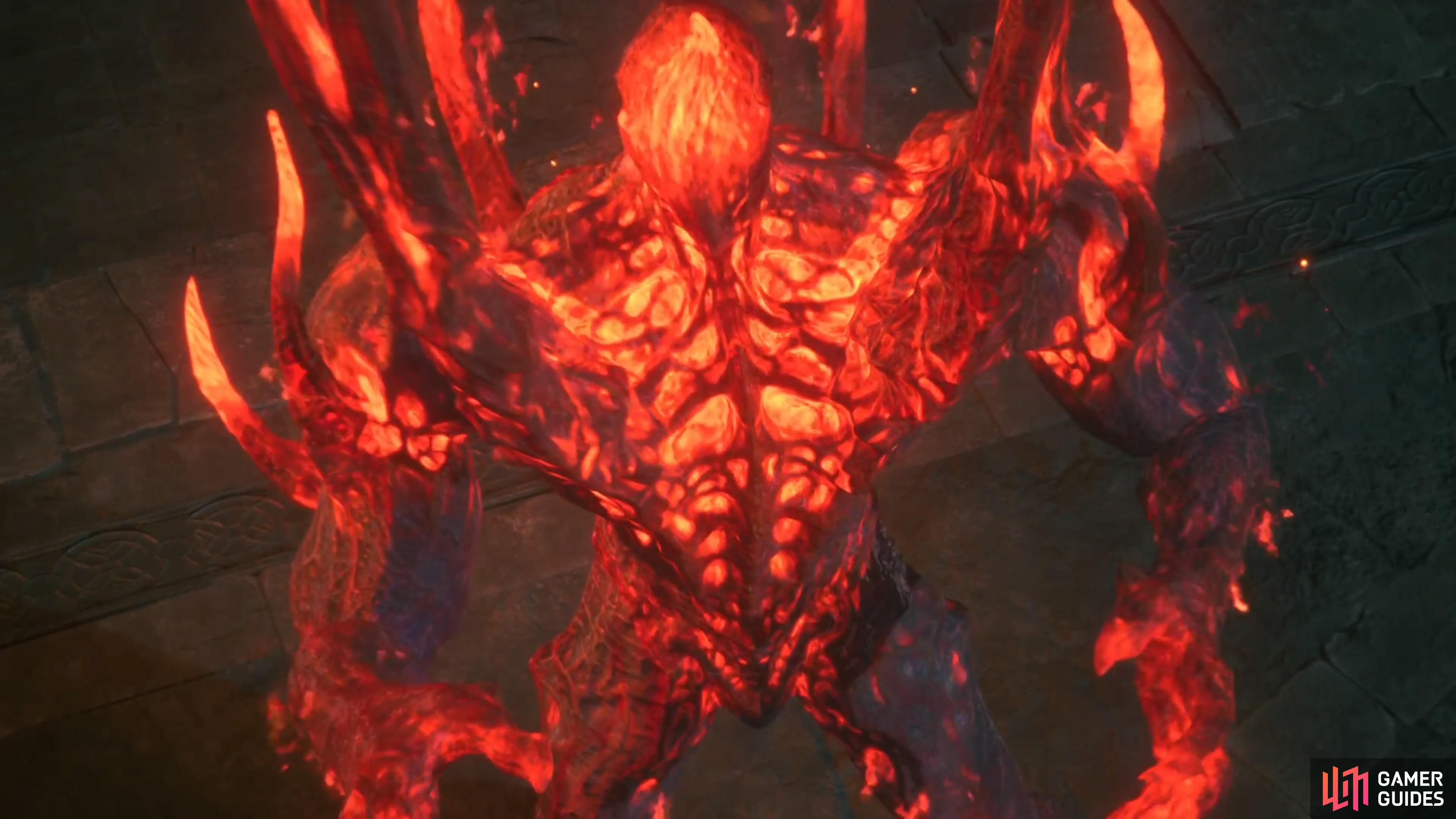 Liquid Flame will be the third boss you face during the Fire and Ice main quest.