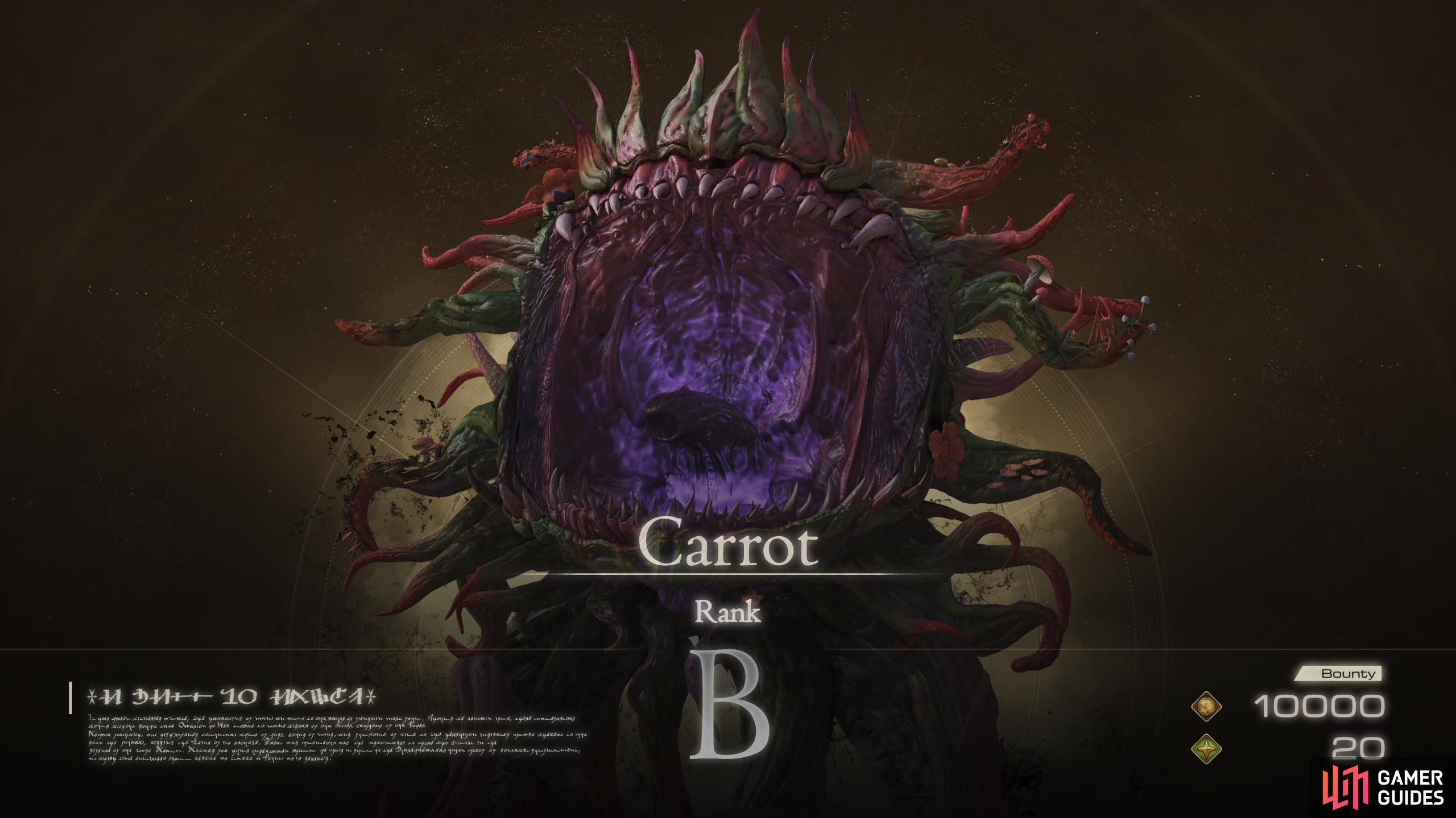 The Carrot Morbol Hunt in Final Fantasy 16.