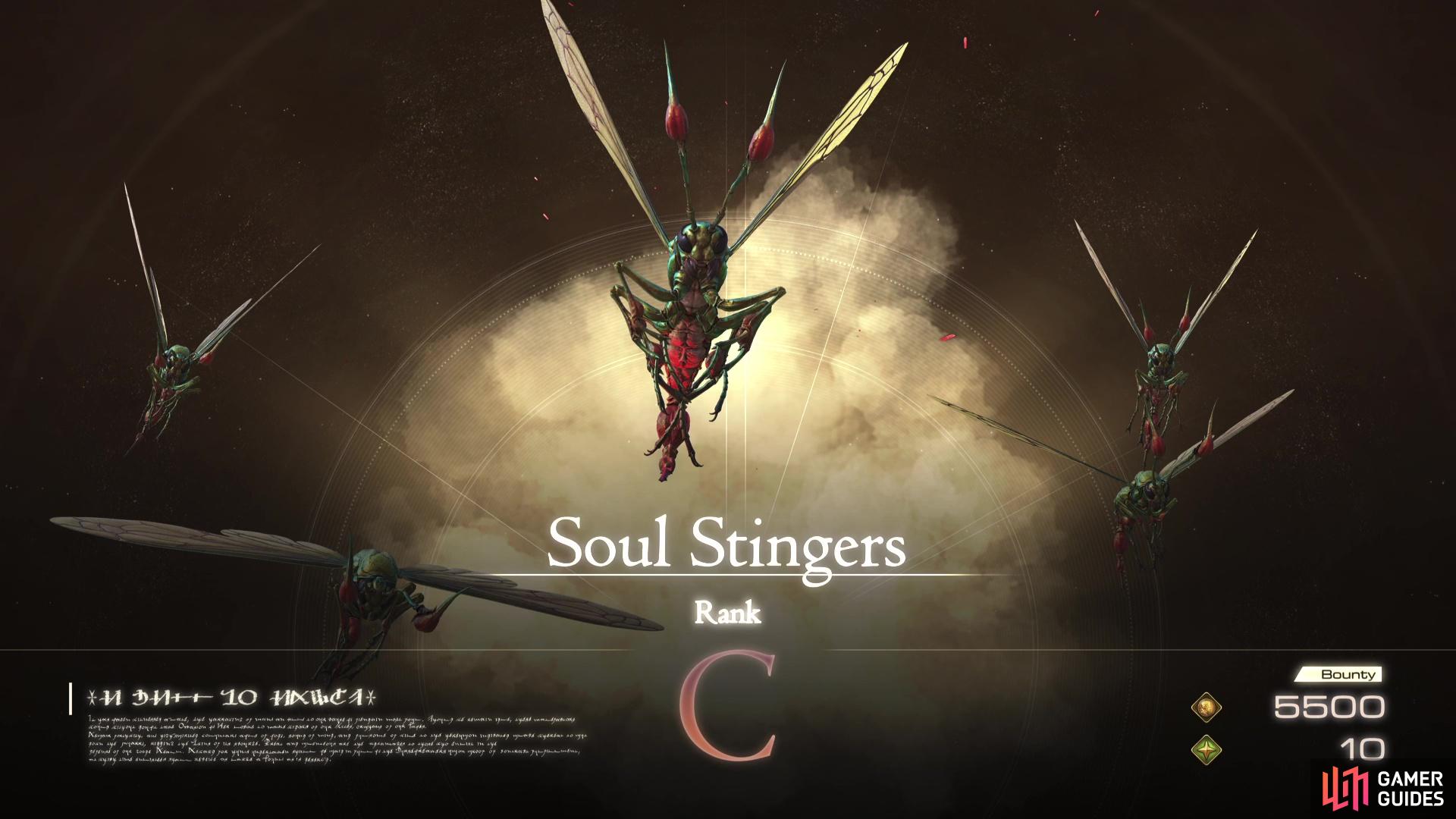 !Soul Stingers are a C Rank Hunt in FF16.