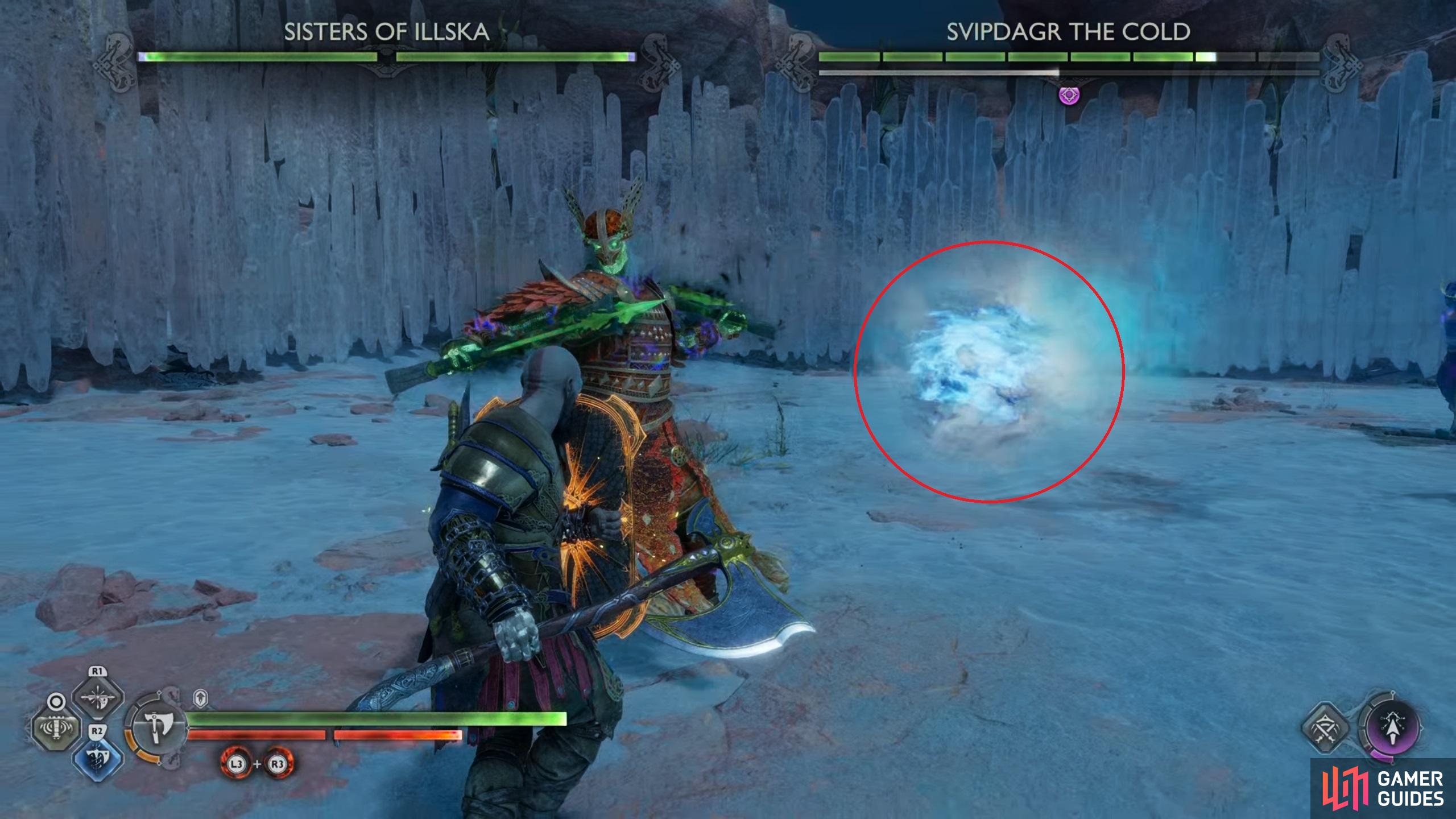 Destroy the light / frost orbs as quickly as possible with a ranged attack before they hit you.