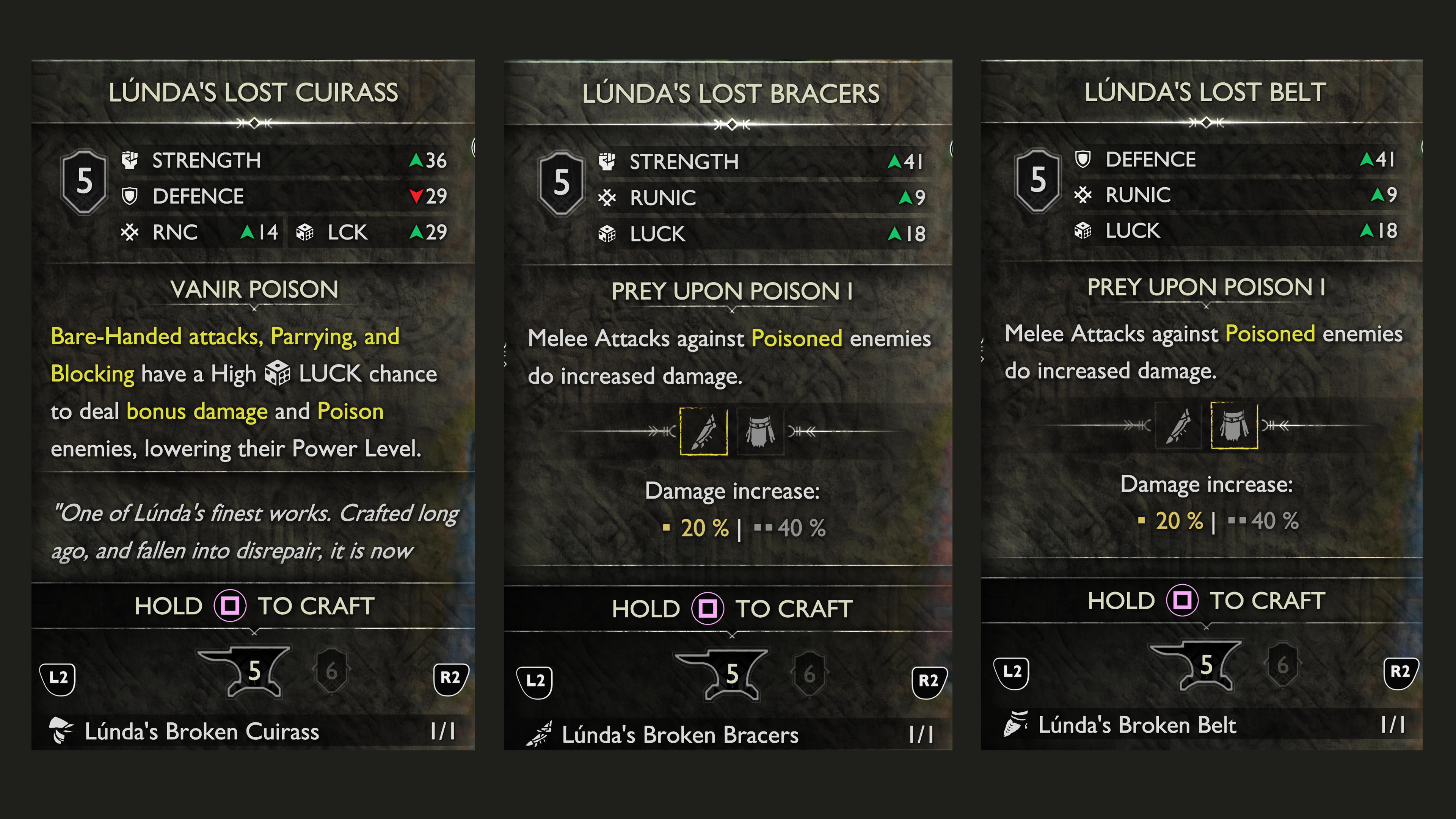 If you complete the optional task from Lunda, she’ll craft the above armor for you.