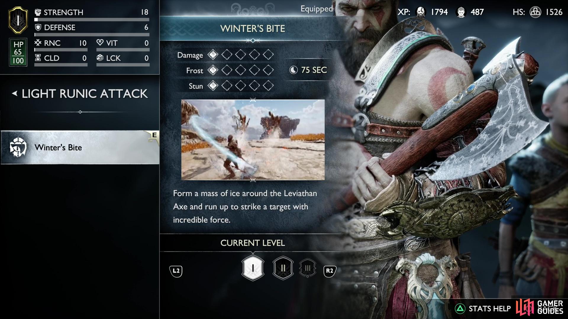 Runic Attacks are special attacks tied to one of Kratos’ weapons. You can equip one Heavy Runic Attack and one Light Runic Attack to each weapon.