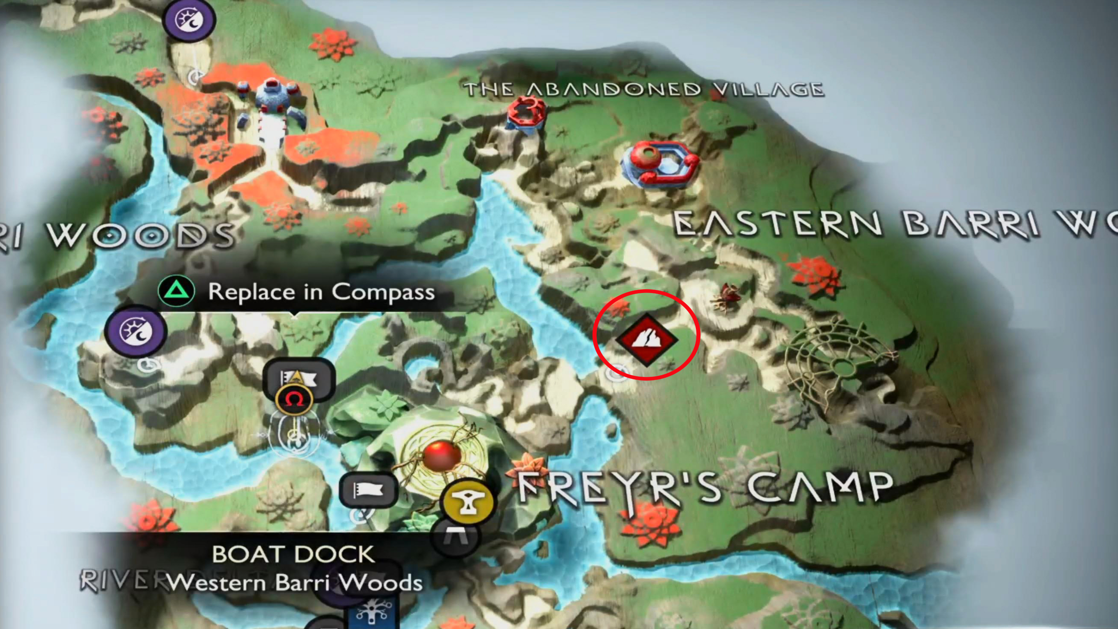 To reach the Eastern Barri Woods remnant camp, you’ll need to leave Freyr’s Camp from the gates to the east.