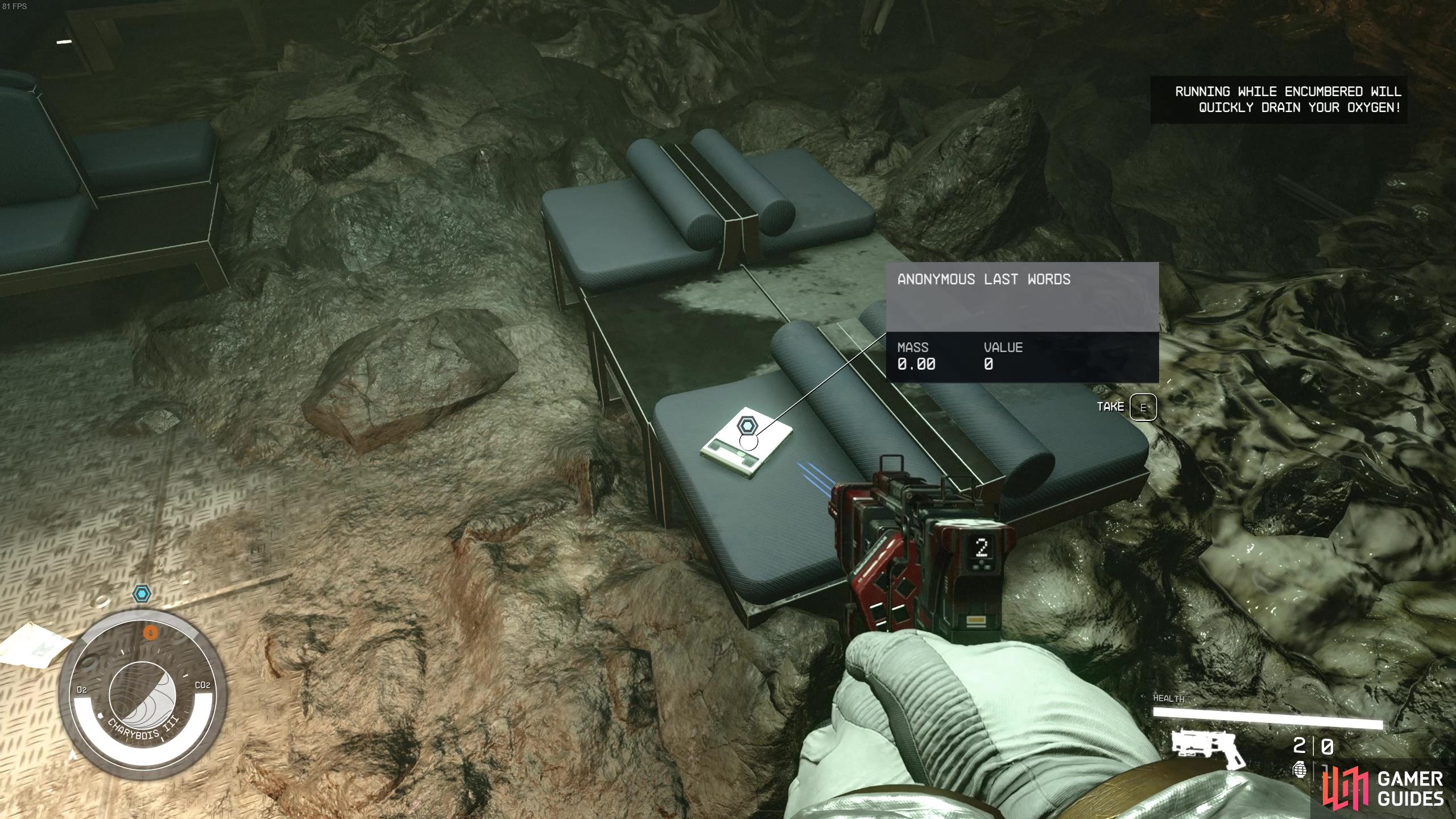 The fifth clue can be found on a chair near the giant pit in the ground.