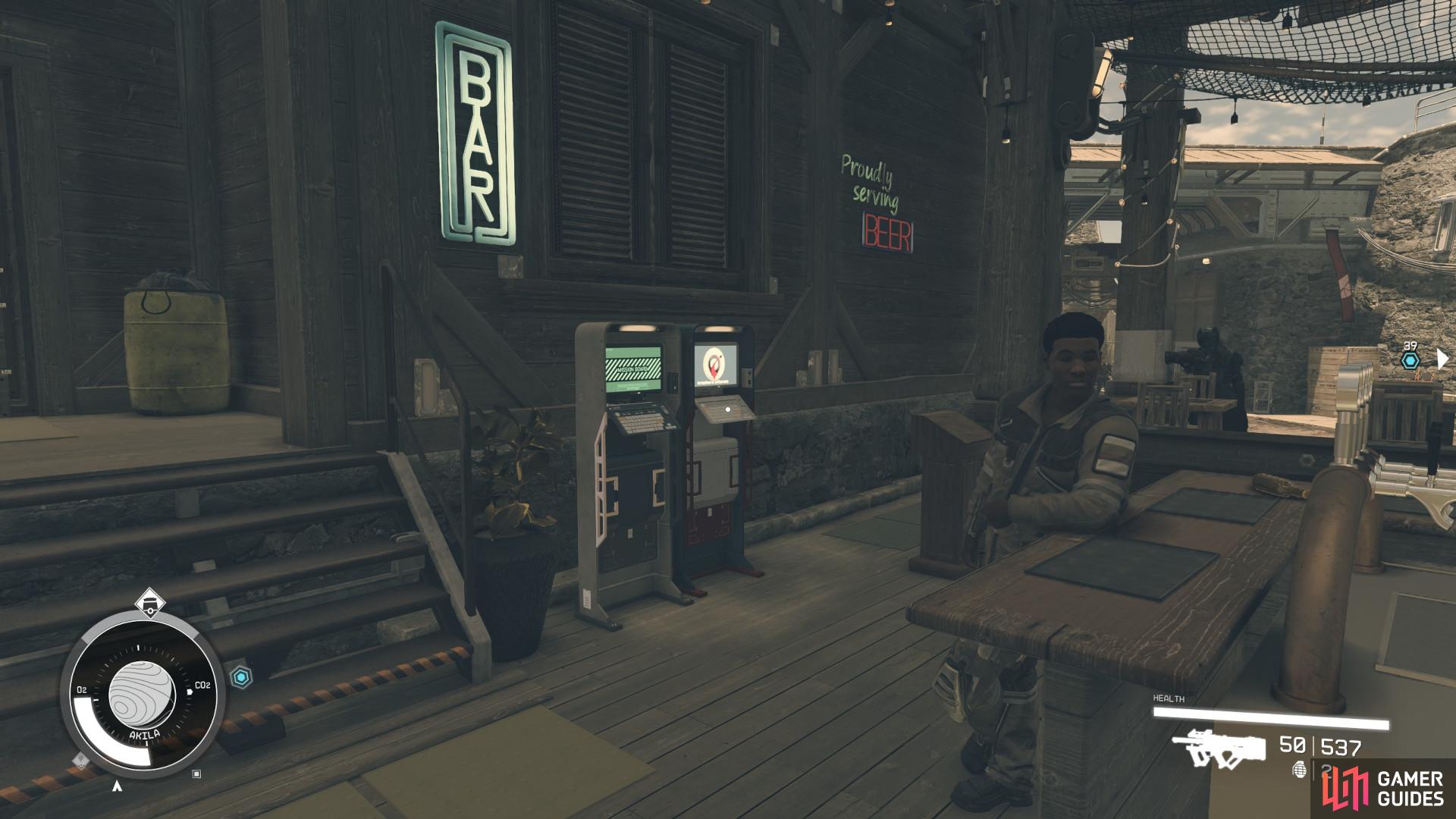 You can remove a bounty in Starfield's Akila City by visiting the pub in the town center.