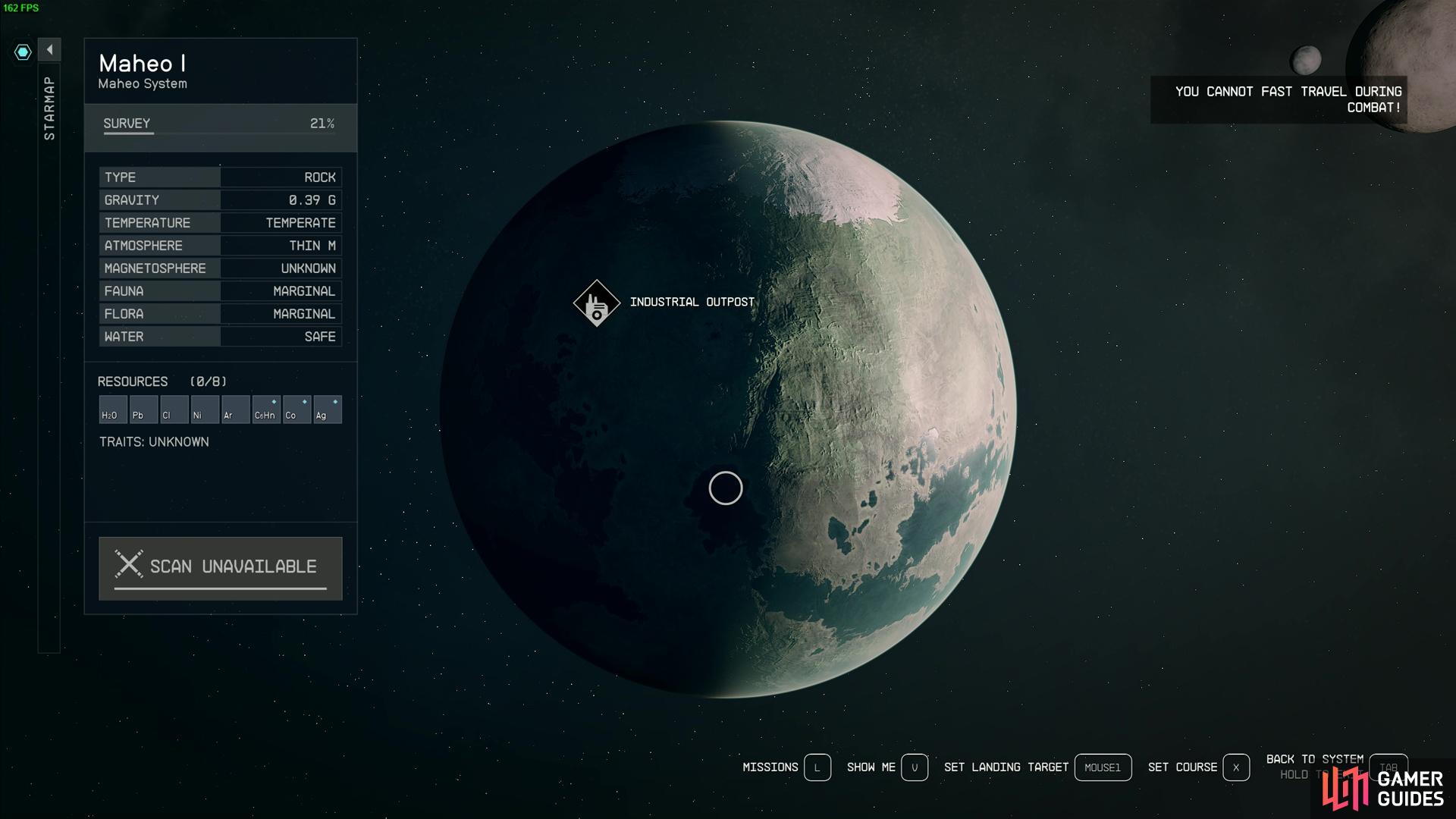 You cannot grav jump to another planet in the same system in Starfield's ship combat, as evident by this screenshot and the notification in the top right.