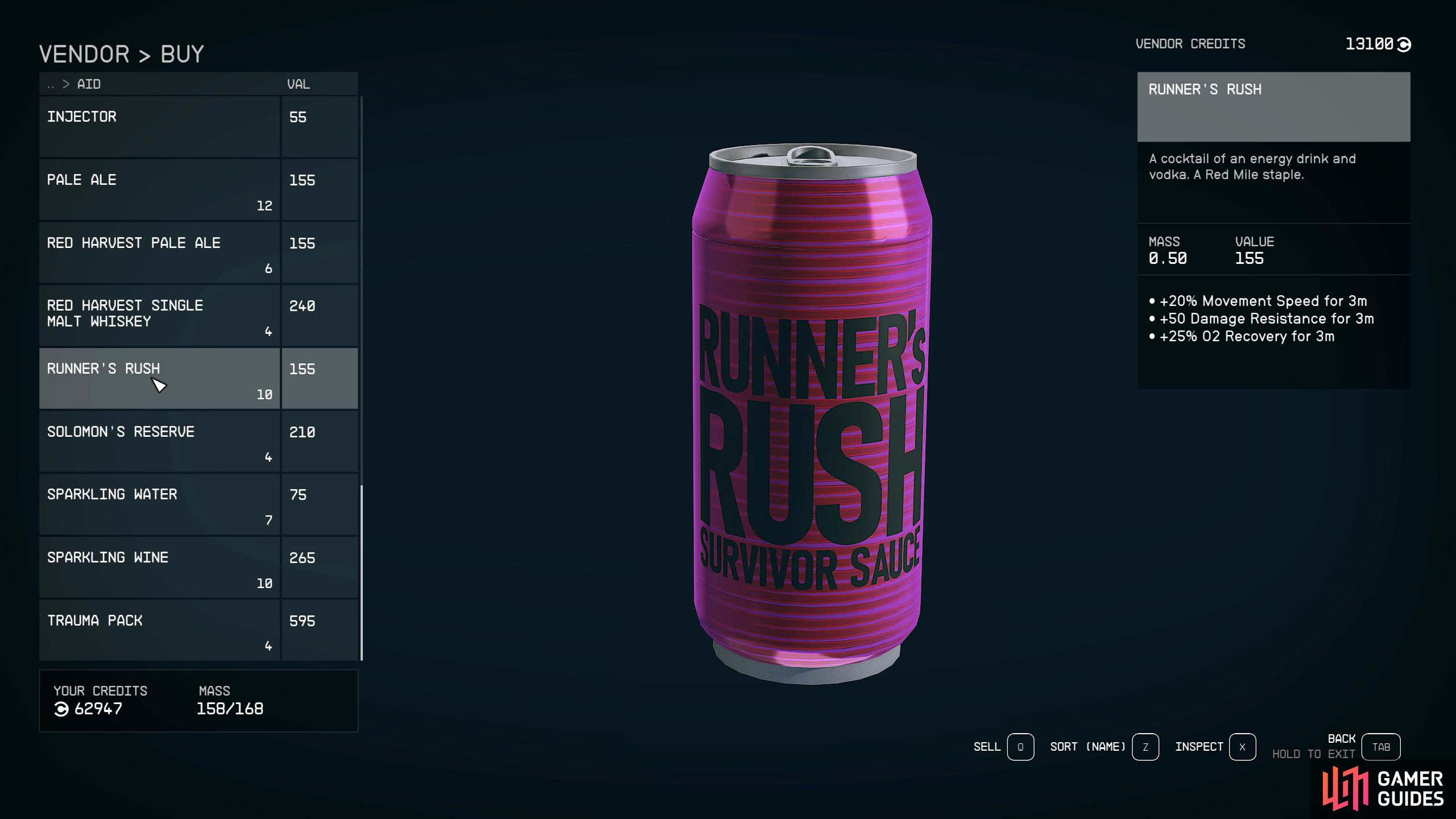 Make sure to purchase some Runner's Rush from the bar to help with the mission.