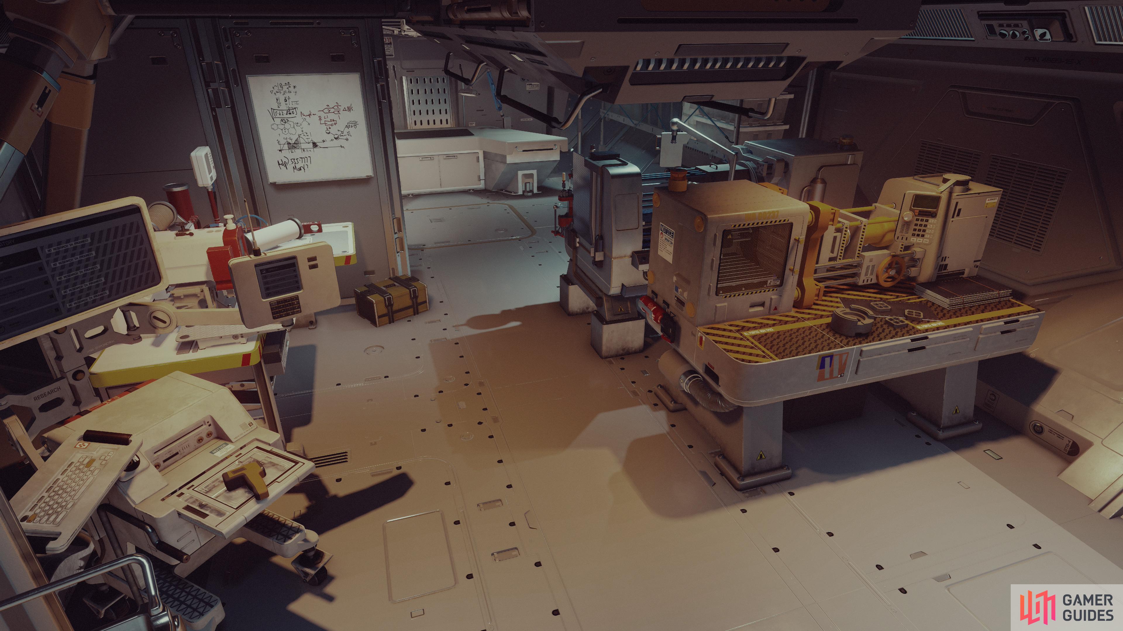 Boasting three crafting stations not offered by any other hab (weapon workbench, spacesuit workbench and industrial workbench) and with a research lab thrown in for good measure, the Workshop is a must-have in all ships.
