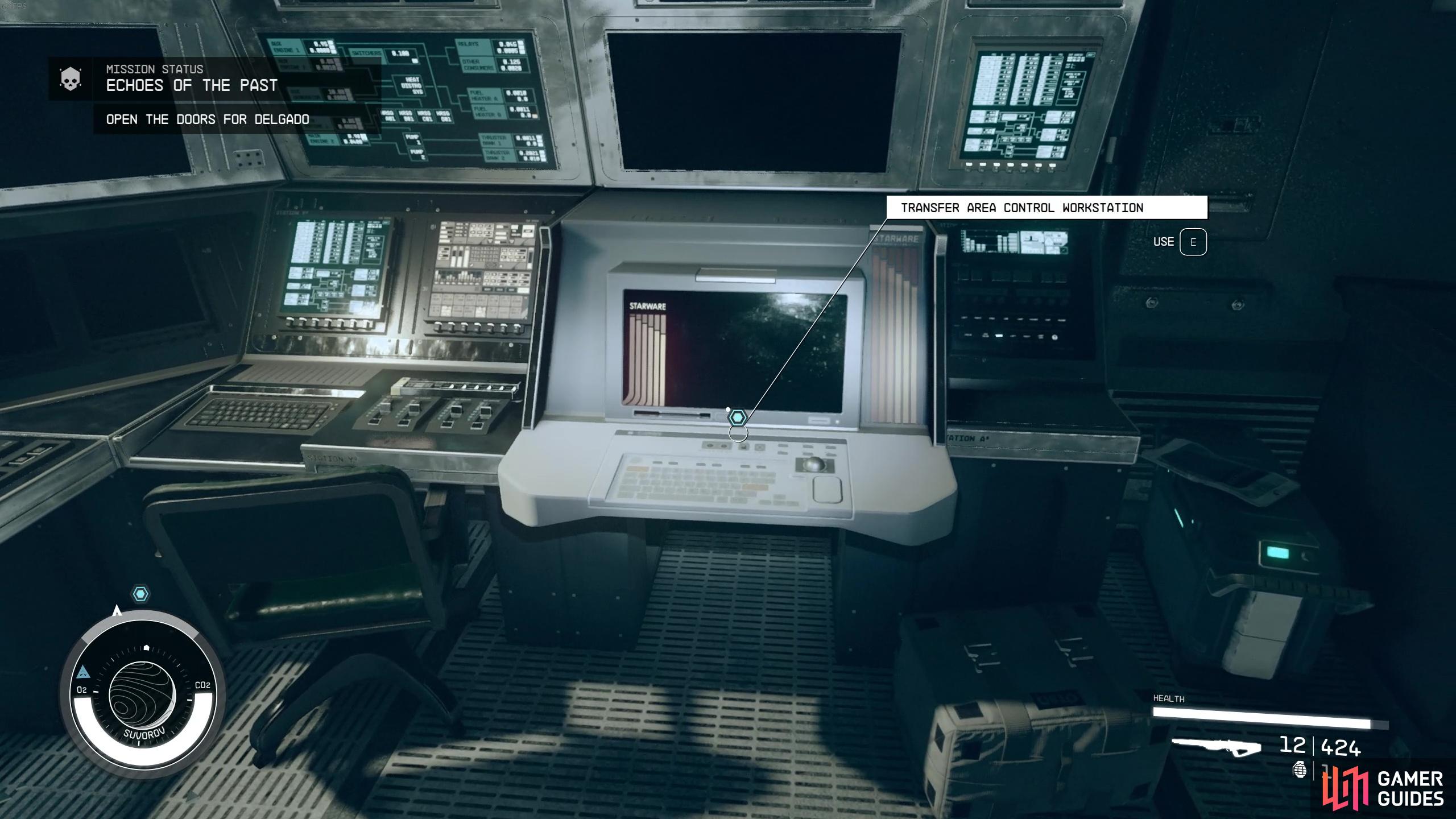 You'll need to use a variety of computers throughout the prison to find out information relating to Kryx's whereabouts.