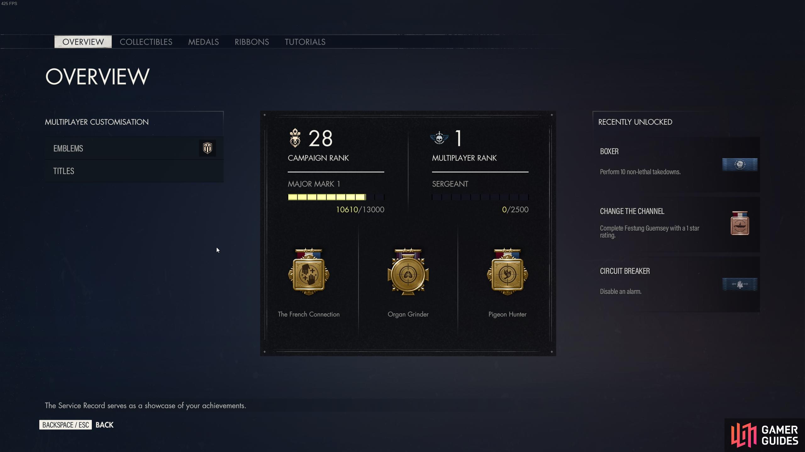 You can feature specific medals on your Player Card when you hover over them.