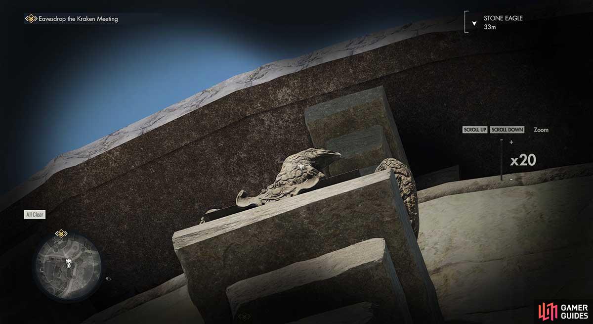 Zooming in with your binoculars will do the trick with this Stone Eagle.