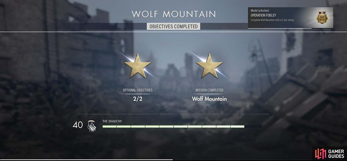 Mission 10 Wolf Mountain complete as complete can be.