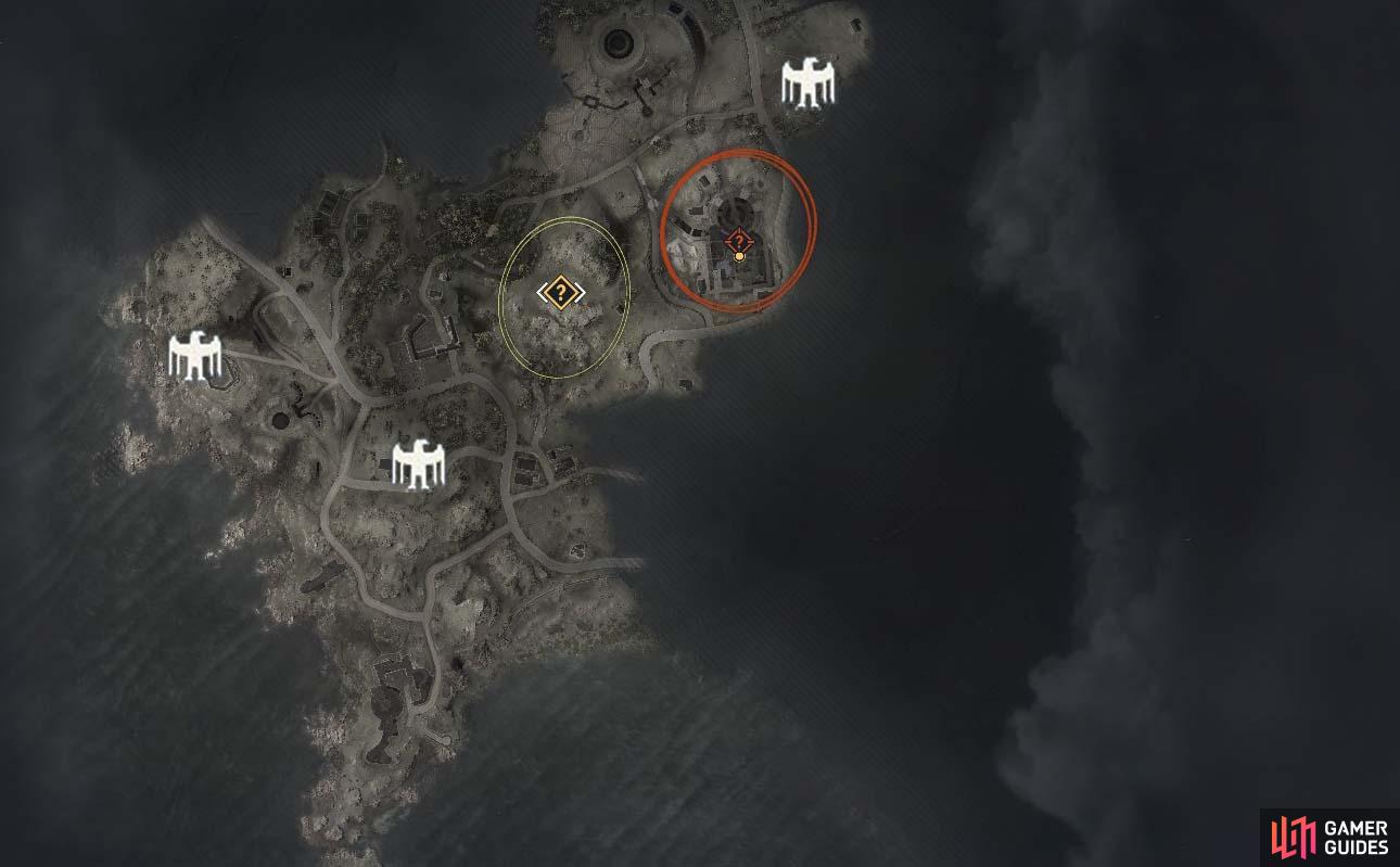 The location of all of Mission 5’s Stone Eagles.