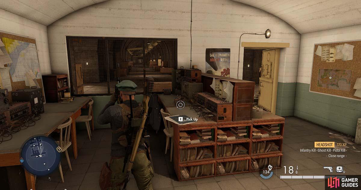 You’ll find the document on this table in the communications room of the bunker.