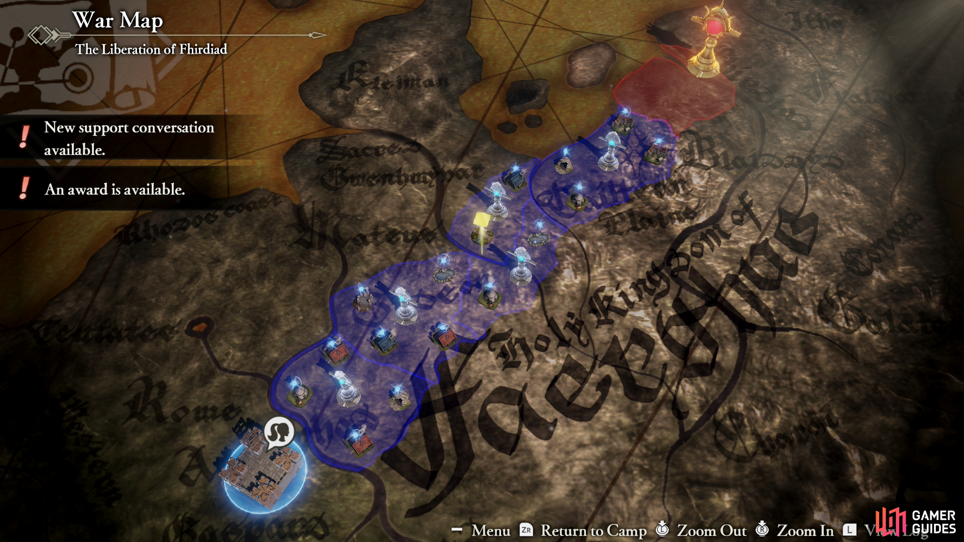 The War Map in Chapter 7: The King Awakens.