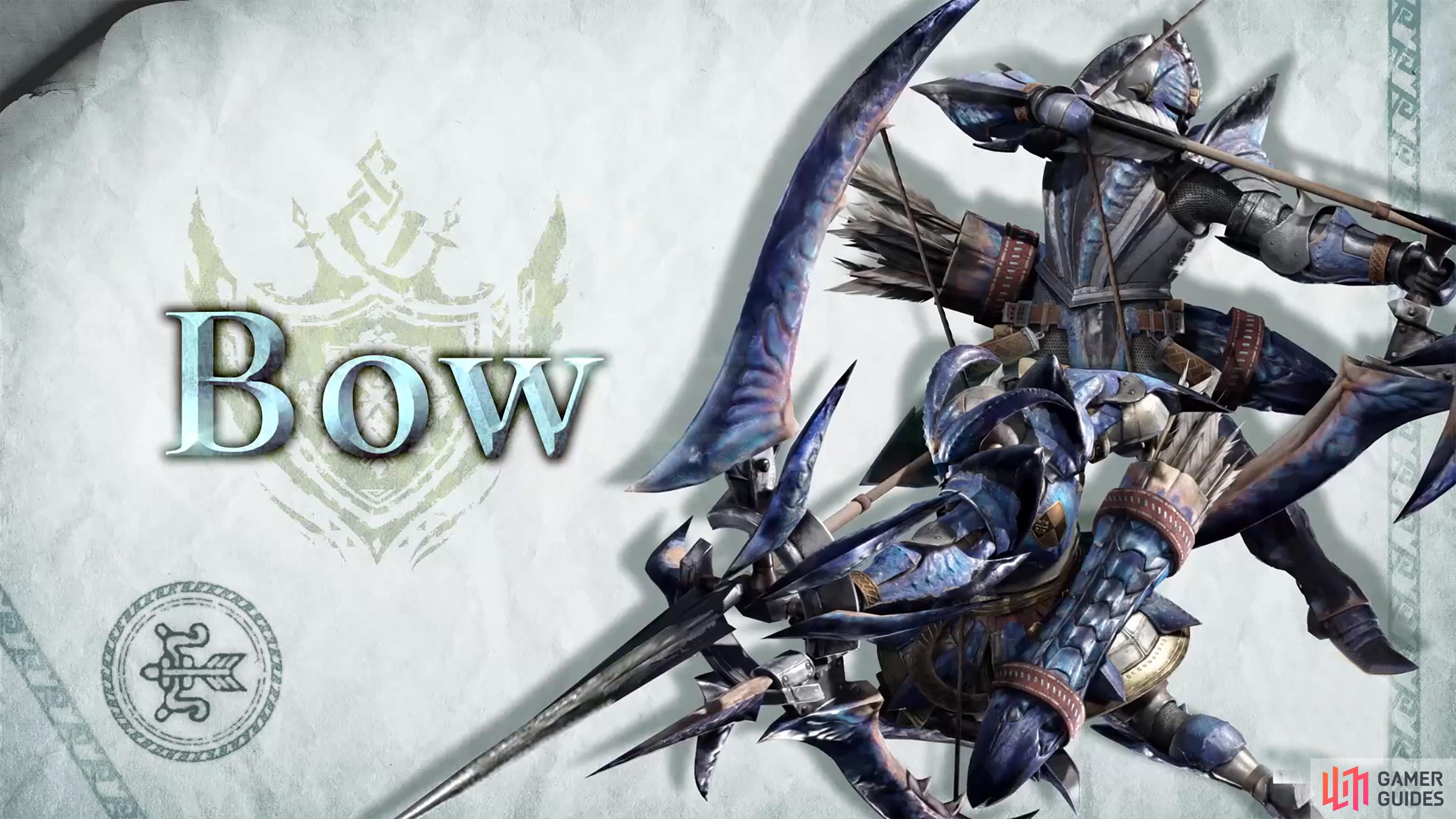 The Bow is an agile-ranged weapon capable of dealing high damage per second, targeting the monster’s elemental weaknesses, apply status ailments, and buff the entire group. 